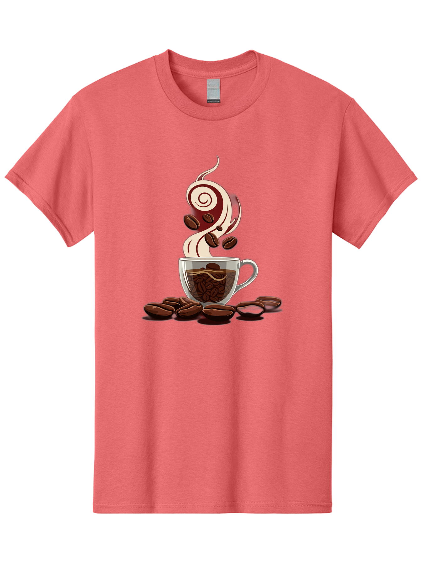 Coffee-Cup-6 Men'S Graphic Tee, 100% Cotton, Comfortable Casual Summer Wear, Machine Washable, Coffee Cup, Steaming Coffee, Coffee Beans, Morning Pick-Me-Up, Coffee Lover, Caffeine Boost, Coffee Time, Cup Of Joe, Coffee Break, Coffee Art Baa356