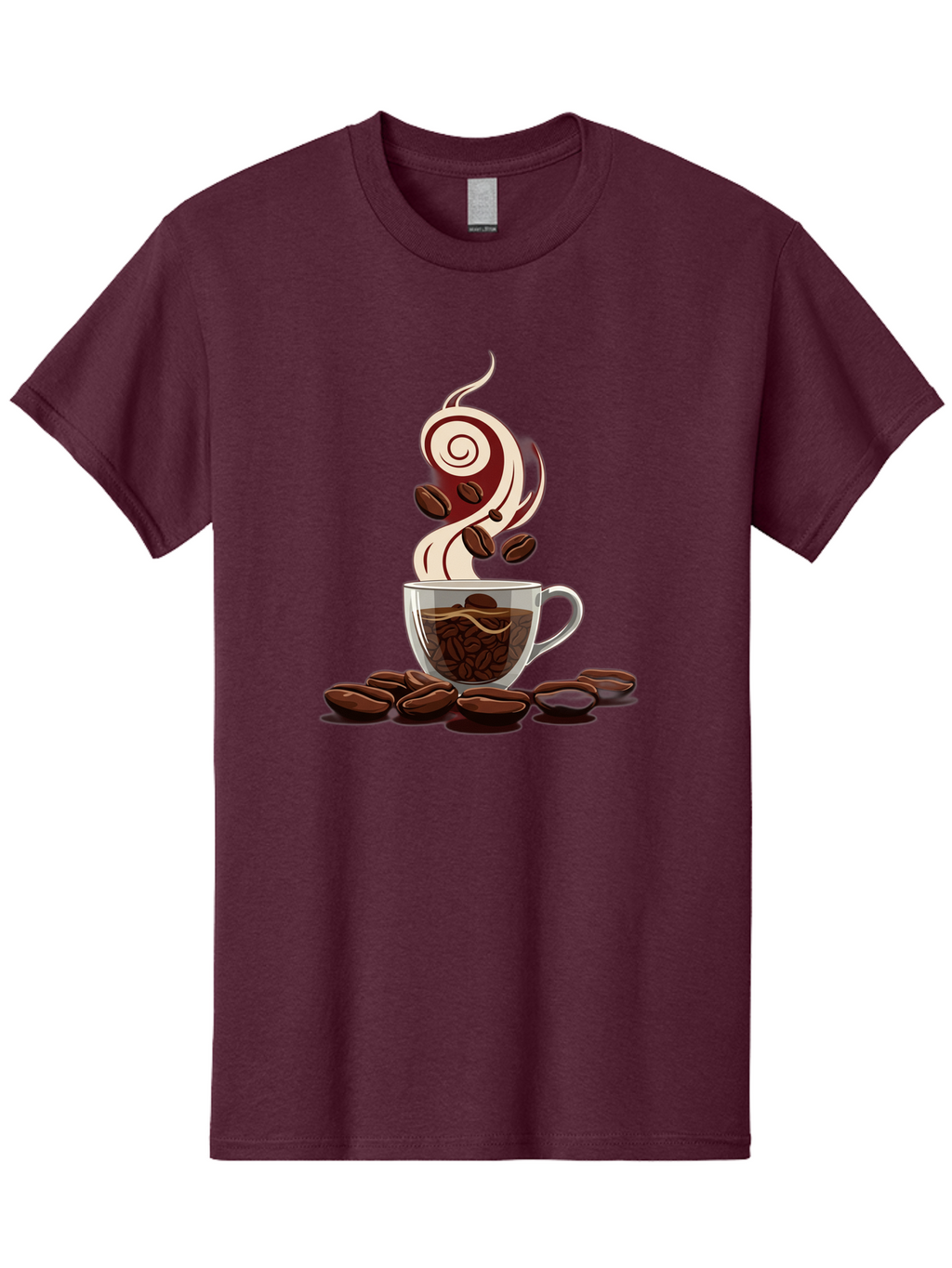 Coffee-Cup-6 Men'S Graphic Tee, 100% Cotton, Comfortable Casual Summer Wear, Machine Washable, Coffee Cup, Steaming Coffee, Coffee Beans, Morning Pick-Me-Up, Coffee Lover, Caffeine Boost, Coffee Time, Cup Of Joe, Coffee Break, Coffee Art Baa356