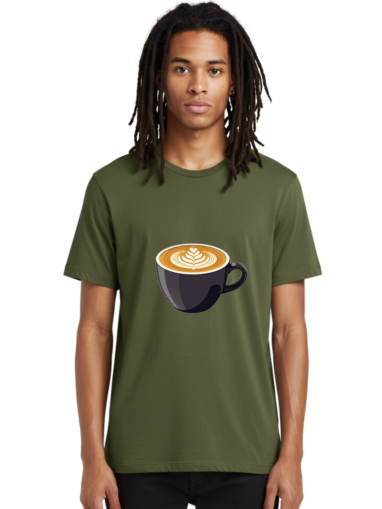 Coffee-Cup-8 Men'S Graphic Tee, 100% Cotton, Comfortable Casual Summer Wear, Machine Washable, Coffee Cup, Latte Art, Coffee Drink, Espresso, Morning Coffee, Daily Grind, Coffee Culture, Coffee Time Baa358