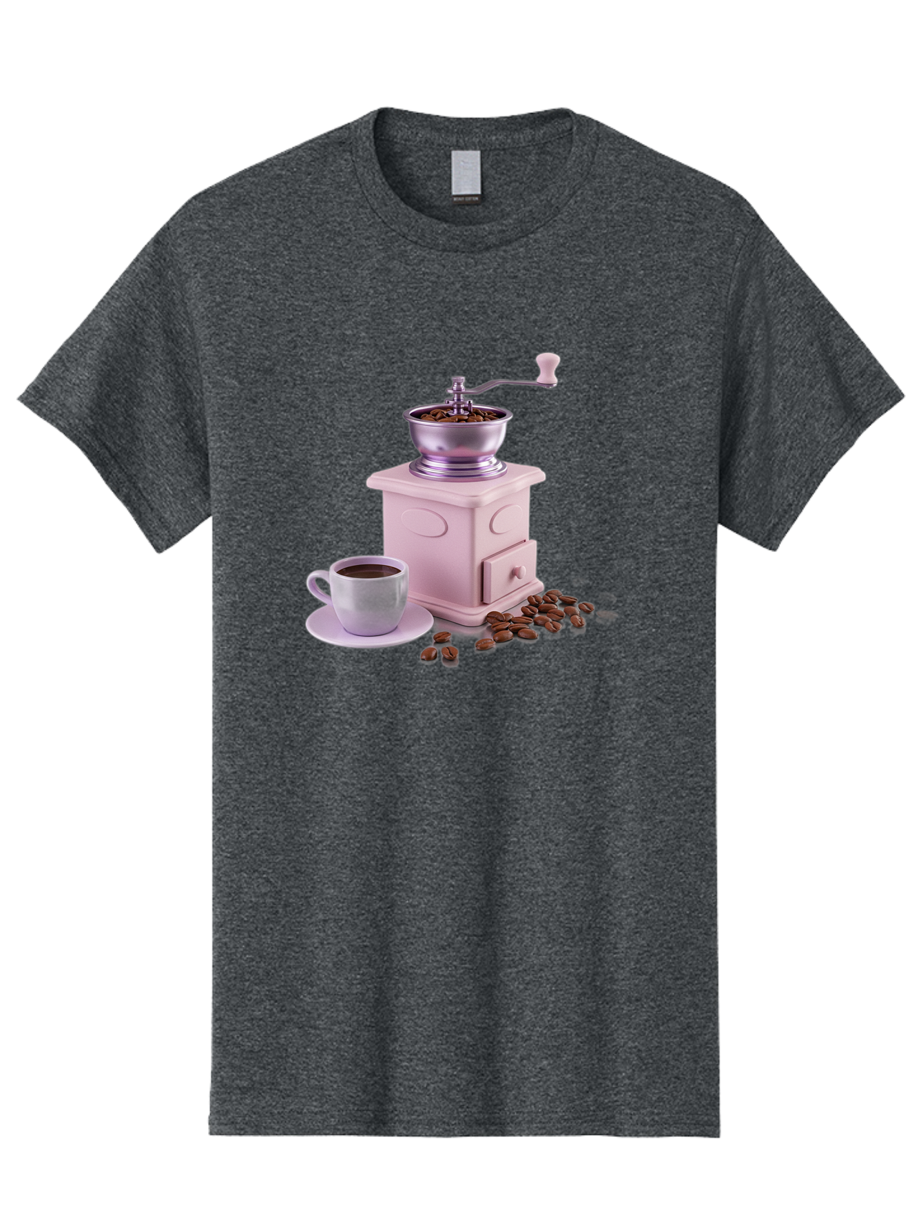 Coffee-Grinder-1 Men'S Graphic Tee, 100% Cotton, Comfortable Casual Summer Wear, Machine Washable, Coffee Grinder, Manual Grinder, Coffee Beans, Freshly Ground Coffee, Coffee Cup, Saucer, Morning Routine, Coffee Lover, Coffee Culture Baa371