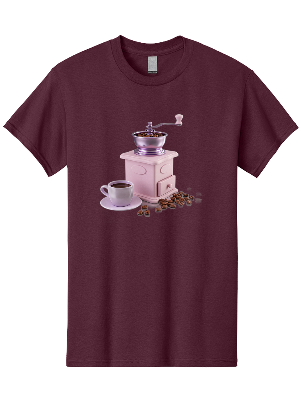 Coffee-Grinder-1 Men'S Graphic Tee, 100% Cotton, Comfortable Casual Summer Wear, Machine Washable, Coffee Grinder, Manual Grinder, Coffee Beans, Freshly Ground Coffee, Coffee Cup, Saucer, Morning Routine, Coffee Lover, Coffee Culture Baa371