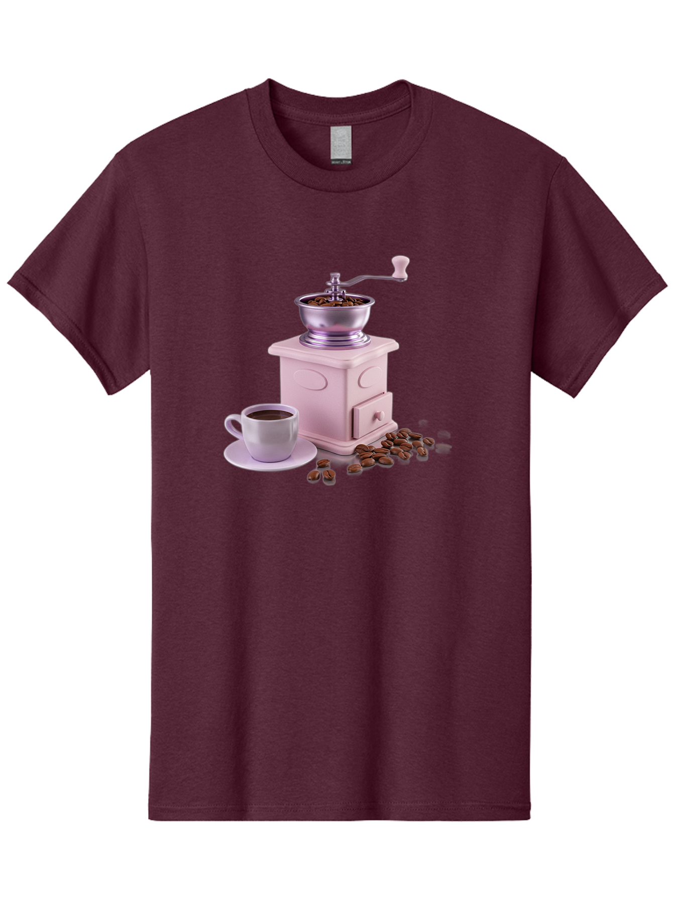 Coffee-Grinder-1 Men'S Graphic Tee, 100% Cotton, Comfortable Casual Summer Wear, Machine Washable, Coffee Grinder, Manual Grinder, Coffee Beans, Freshly Ground Coffee, Coffee Cup, Saucer, Morning Routine, Coffee Lover, Coffee Culture Baa371