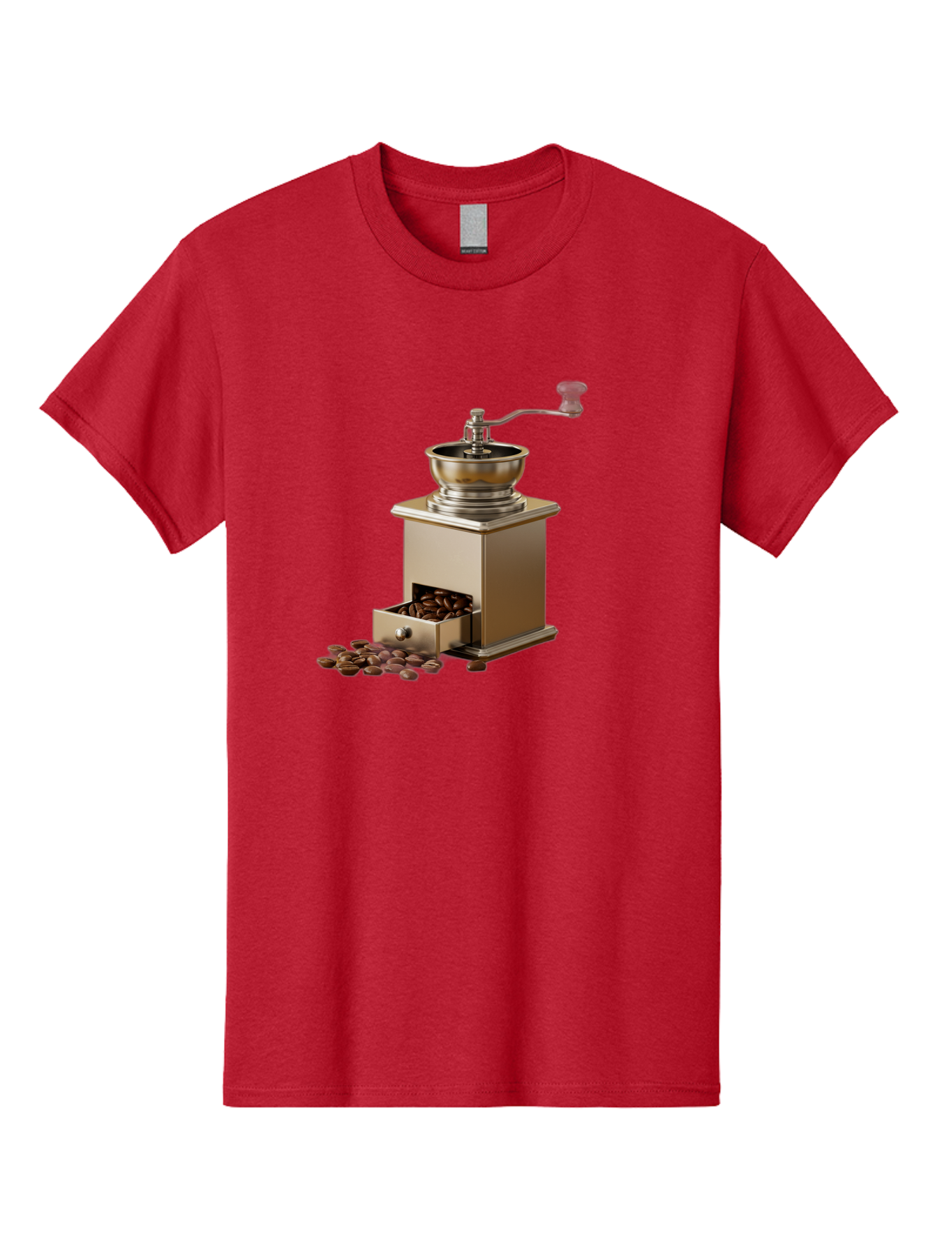Coffee-Grinder-2 Men'S Graphic Tee, 100% Cotton, Comfortable Casual Summer Wear, Machine Washable, Coffee Grinder, Manual Grinder, Coffee Beans, Grinder With Drawer, Coffee Roasting, Manual Coffee, Coffee Grinding, Freshly Ground Coffee, Baa372