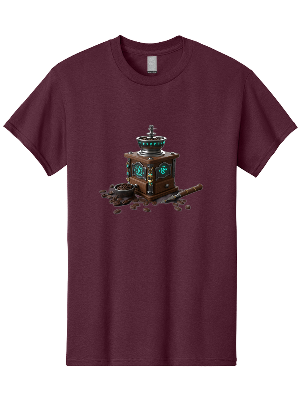 Coffee-Grinder-3 Men'S Graphic Tee, 100% Cotton, Comfortable Casual Summer Wear, Machine Washable, Coffee Grinder, Wooden Coffee Grinder, Coffee Beans, Vintage Coffee, Manual Grinder, Coffee Lovers, Coffee Roasting, Coffee Grinding, Baa373