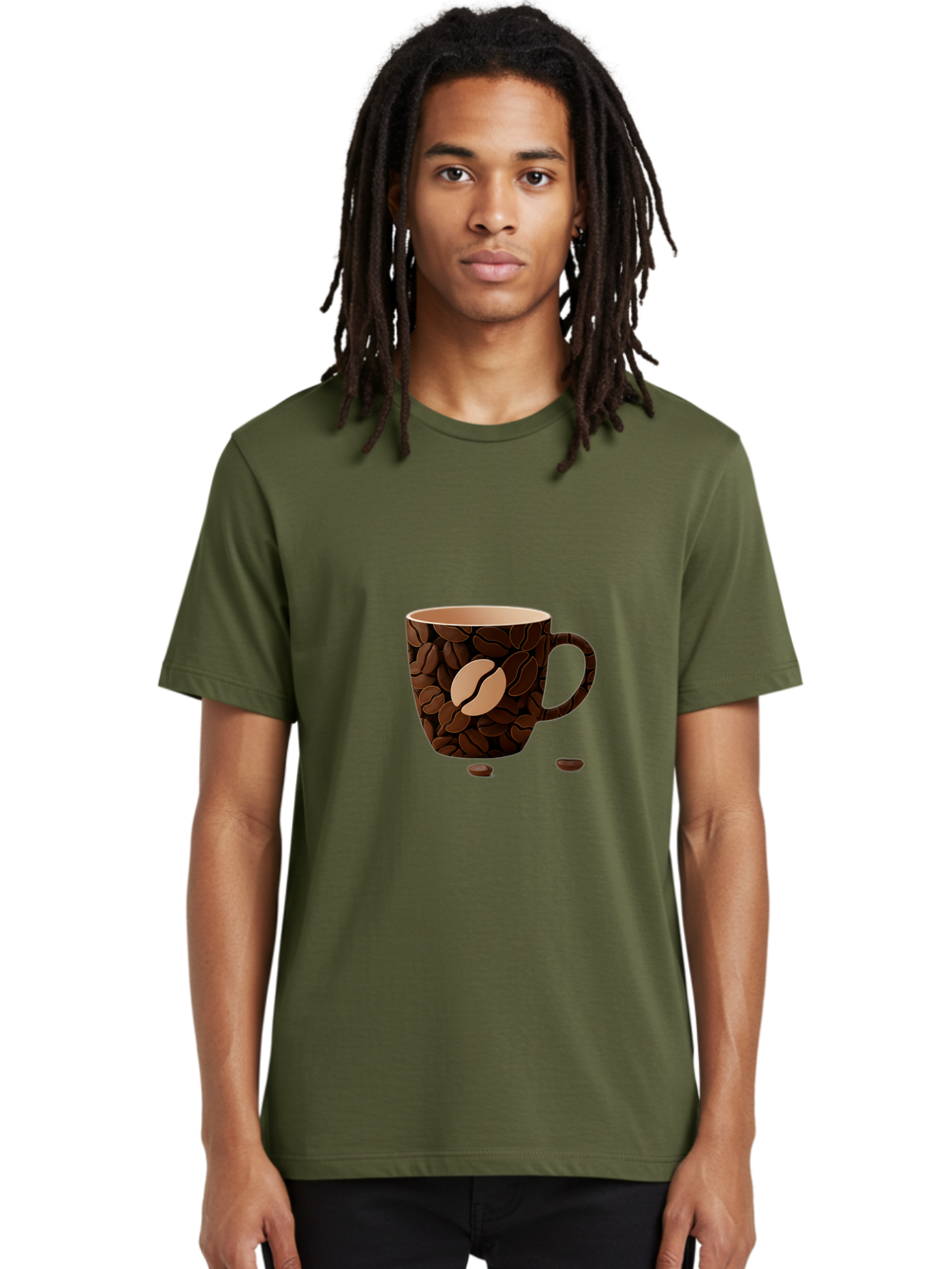 Coffee-Mug-1 Men'S Graphic Tee, 100% Cotton, Comfortable Casual Summer Wear, Machine Washable, Coffee Mug, Coffee Beans, Coffee Lover, Morning Coffee, Caffeine, Brew, Coffee Break, Coffee Cup, Bean Design Baa375