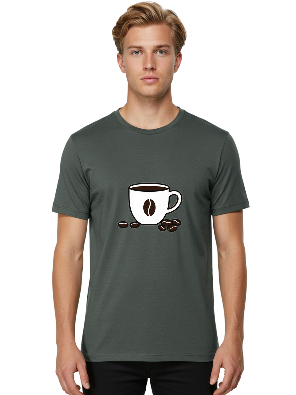 Coffee-Mug-2 Men'S Graphic Tee, 100% Cotton, Comfortable Casual Summer Wear, Machine Washable, Coffee Mug, Coffee Beans, Morning Coffee, Coffee Break, Caffeine Boost, Coffee Time, Coffee Lover, Coffee Art Baa376