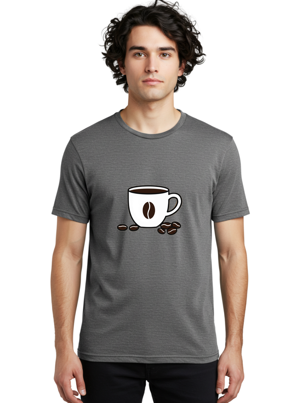 Coffee-Mug-2 Men'S Graphic Tee, 100% Cotton, Comfortable Casual Summer Wear, Machine Washable, Coffee Mug, Coffee Beans, Morning Coffee, Coffee Break, Caffeine Boost, Coffee Time, Coffee Lover, Coffee Art Baa376