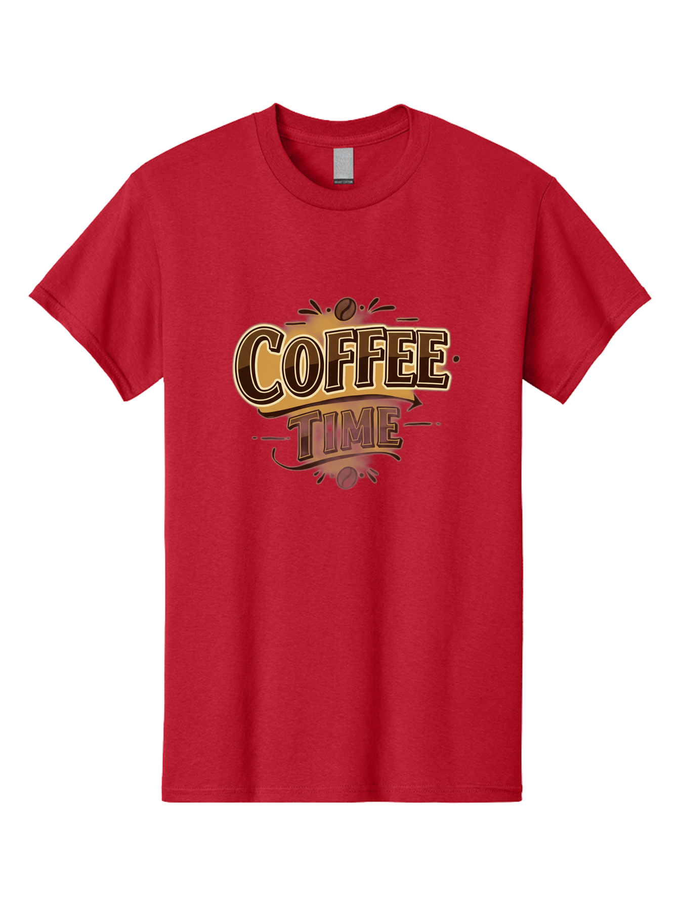 Coffee-Time Men'S Graphic Tee, 100% Cotton, Comfortable Casual Summer Wear, Machine Washable, Coffee Time, Coffee Beans, Coffee Break, Morning Coffee, Coffee Lover, Coffee Culture, Caffeine Boost, Daily Grind Baa380