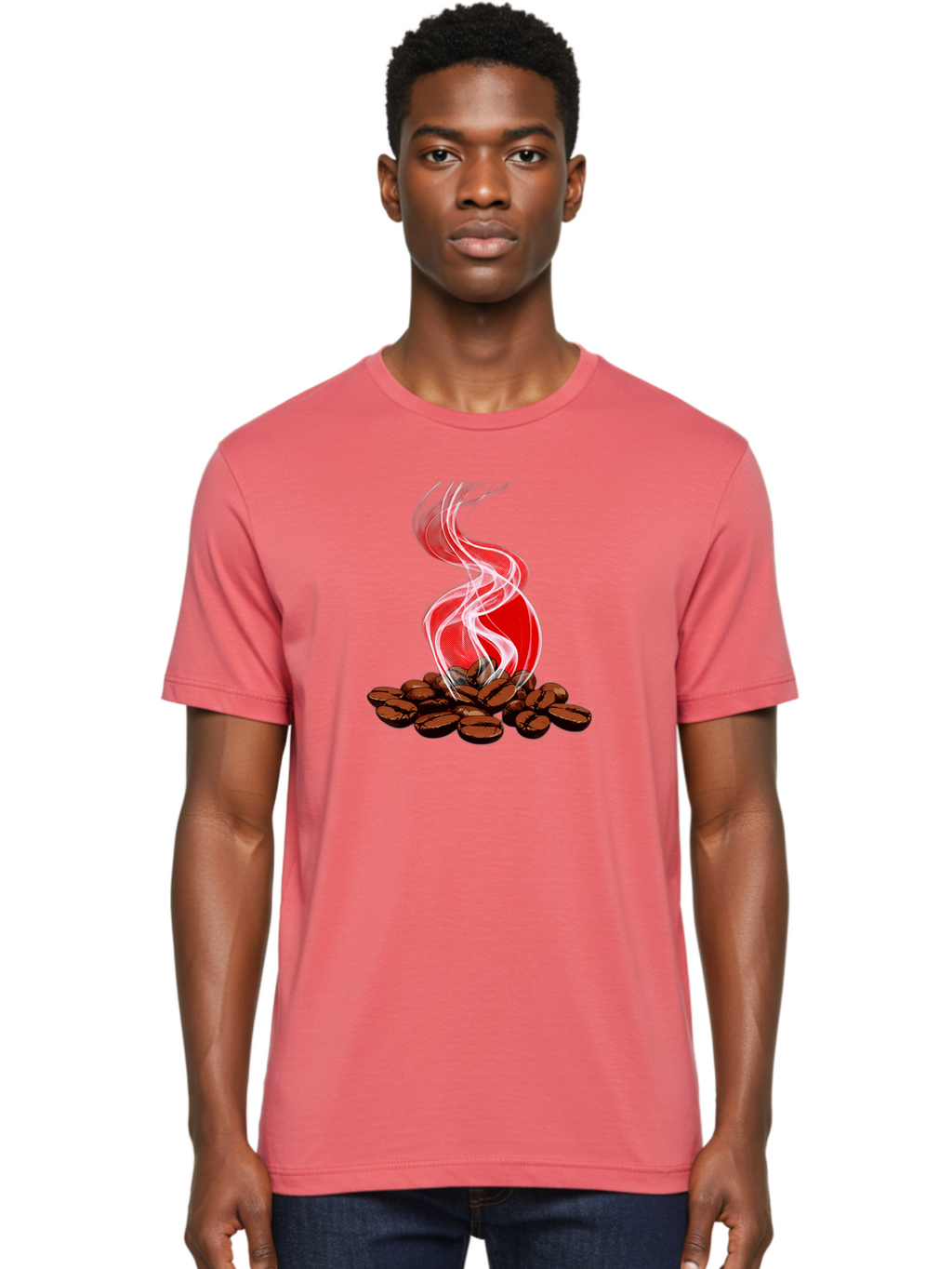 Coffee Men'S Graphic Tee, 100% Cotton, Comfortable Casual Summer Wear, Machine Washable, Coffee Beans, Roasted Coffee, Freshly Brewed Coffee, Steam Rising, Morning Coffee, Coffee Culture, Energy Boost, Morning Pick-Me-Up Baa381