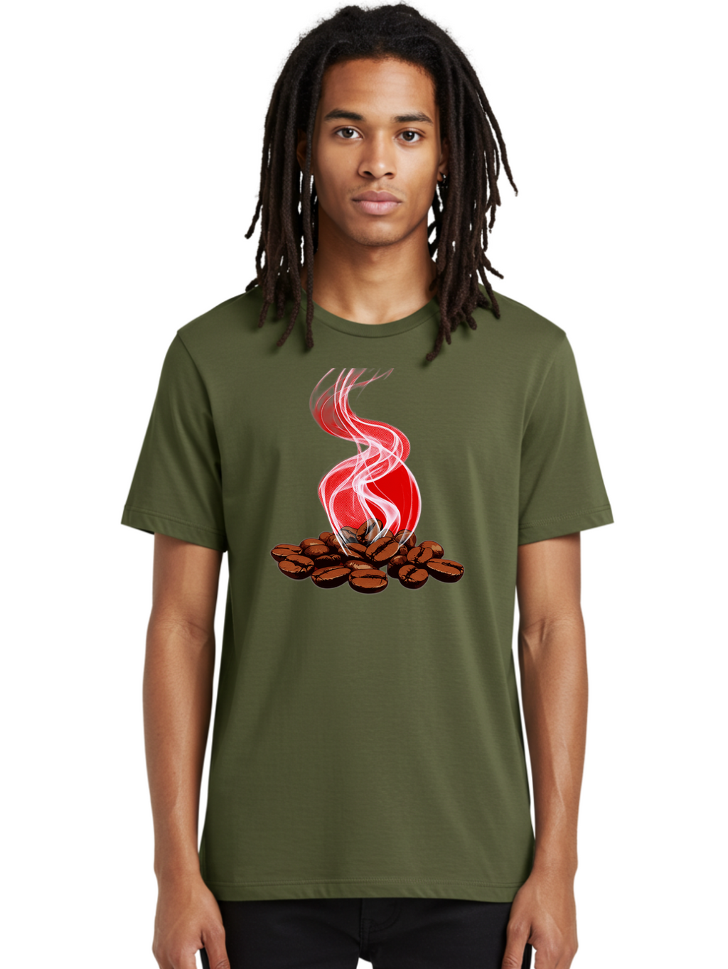Coffee Men'S Graphic Tee, 100% Cotton, Comfortable Casual Summer Wear, Machine Washable, Coffee Beans, Roasted Coffee, Freshly Brewed Coffee, Steam Rising, Morning Coffee, Coffee Culture, Energy Boost, Morning Pick-Me-Up Baa381