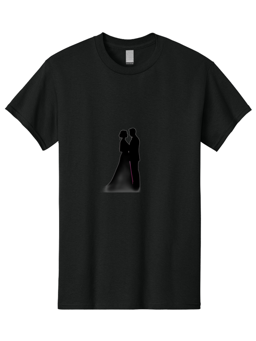 Couple-Silhouette Men'S Graphic Tee, 100% Cotton, Comfortable Casual Summer Wear, Machine Washable, Couple Kissing, Romantic Love, Wedding Couple, Silhouette, Tender Moment, Intimate Kiss, Love Birds Baa408