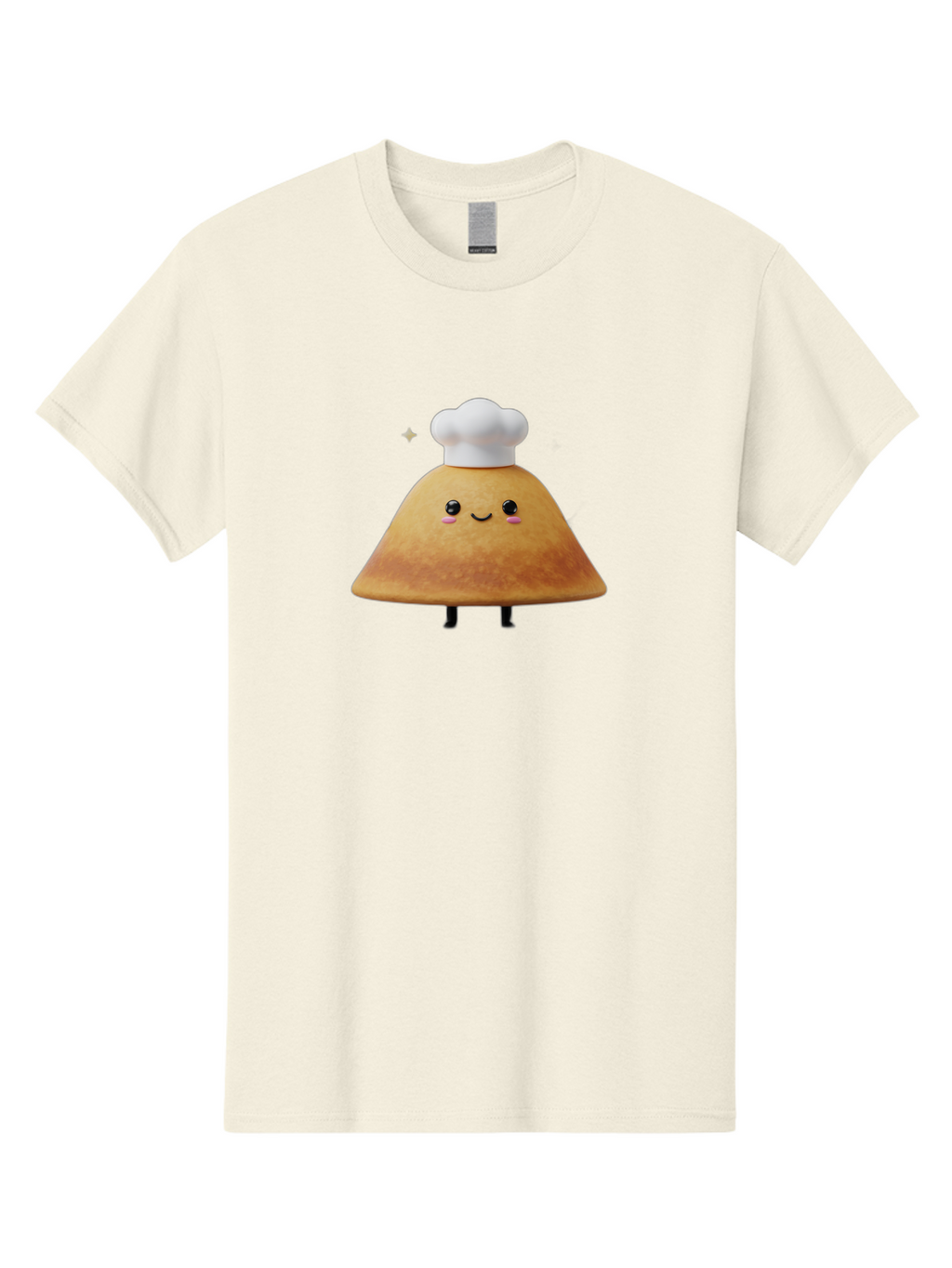 Crepe Men'S Graphic Tee, 100% Cotton, Comfortable Casual Summer Wear, Machine Washable, Crepe With Chef Hat, Cartoon Food, Adorable Character, Smiling Face, Cute Animation, French Cuisine, Sweet Treat, Foodie Fun, Animated Delight, Baa416