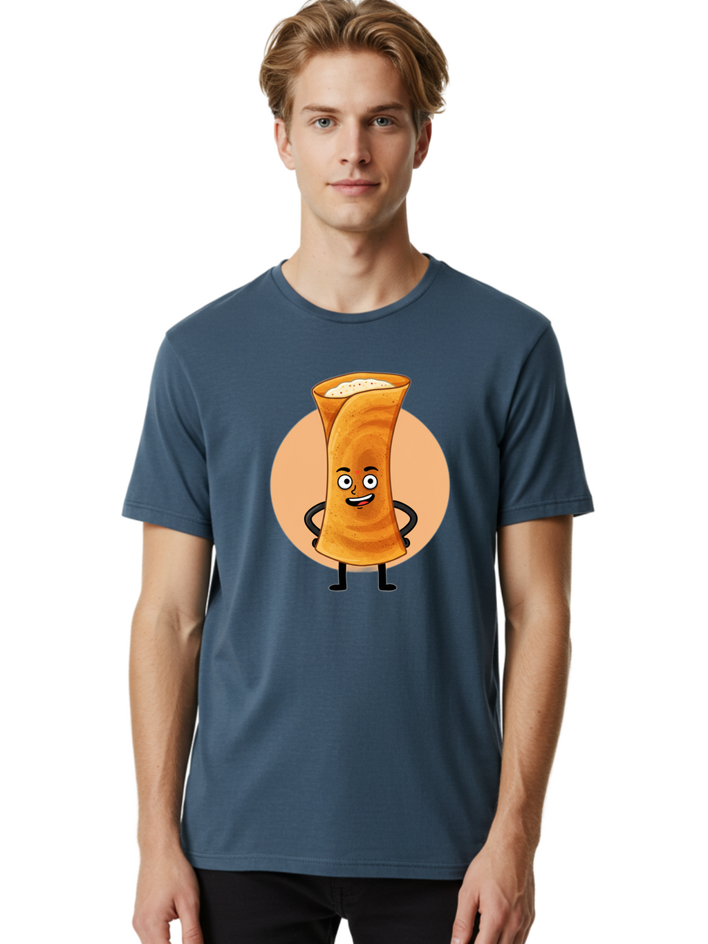 Dabba-Chai Men'S Graphic Tee, 100% Cotton, Comfortable Casual Summer Wear, Machine Washable, Cartoon Cup Of Tea, Dabba Chai, Indian Tea Culture, Anthropomorphic Beverage, Fun Illustration, Masala Chai, Tea Lover, Cute Character Baa437