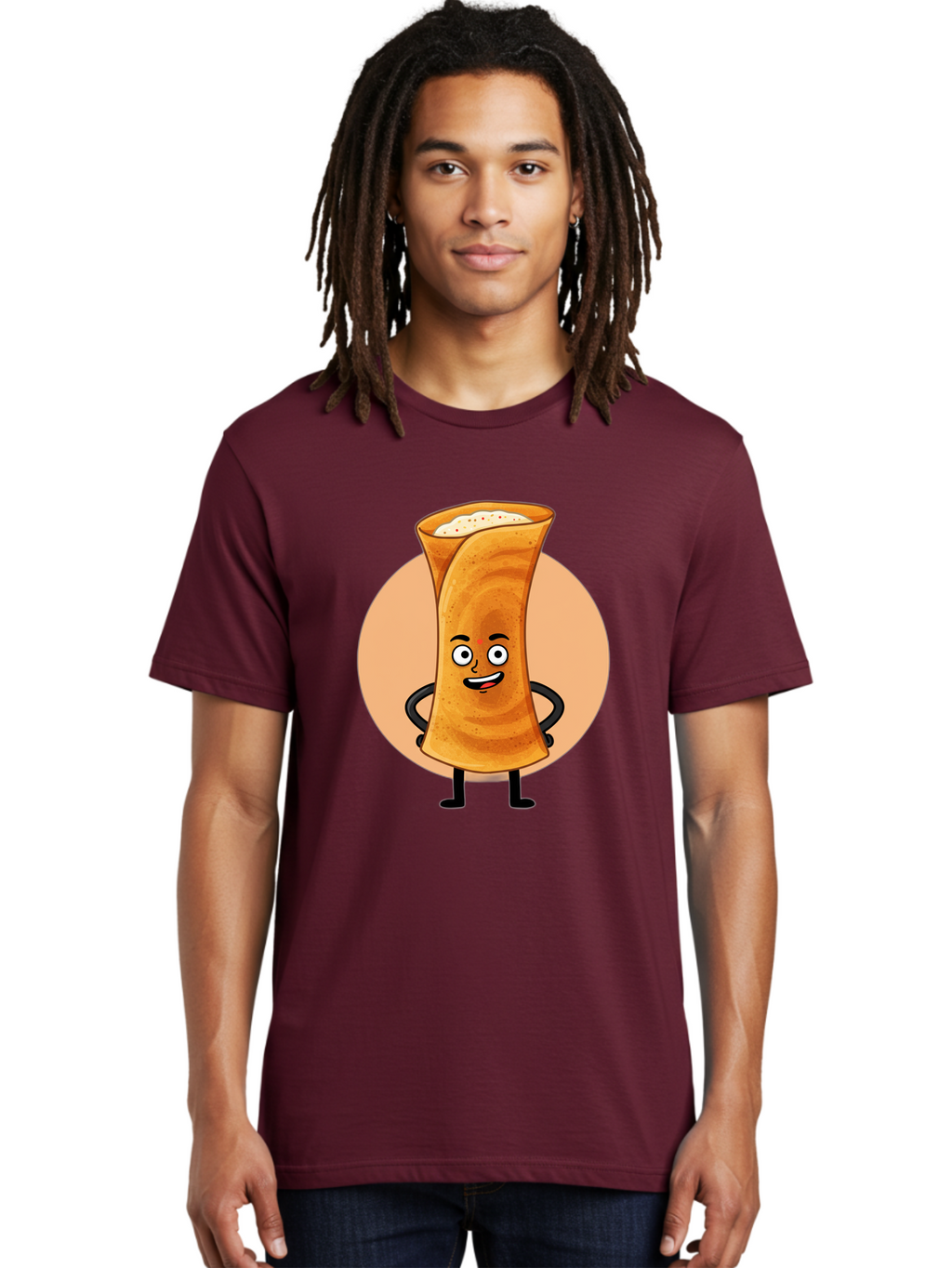 Dabba-Chai Men'S Graphic Tee, 100% Cotton, Comfortable Casual Summer Wear, Machine Washable, Cartoon Cup Of Tea, Dabba Chai, Indian Tea Culture, Anthropomorphic Beverage, Fun Illustration, Masala Chai, Tea Lover, Cute Character Baa437