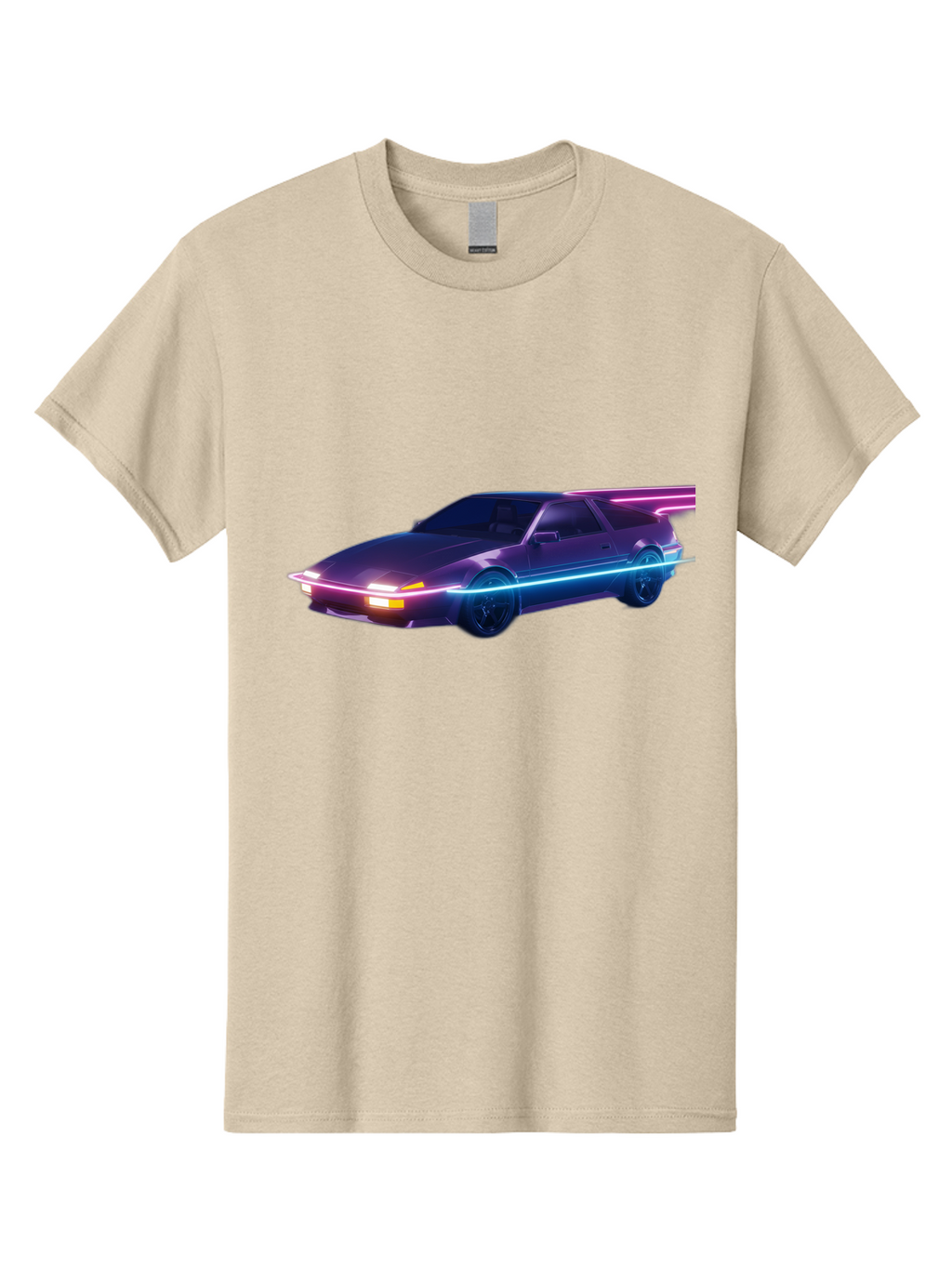 Datsun-280Z Men'S Graphic Tee, 100% Cotton, Comfortable Casual Summer Wear, Machine Washable, Sports Car, Neon Lights, Futuristic Design, Sleek Vehicle, High-Tech Car, Synthwave Aesthetic, Retro-Futurism, Glowing Accents, Modern Style Baa441