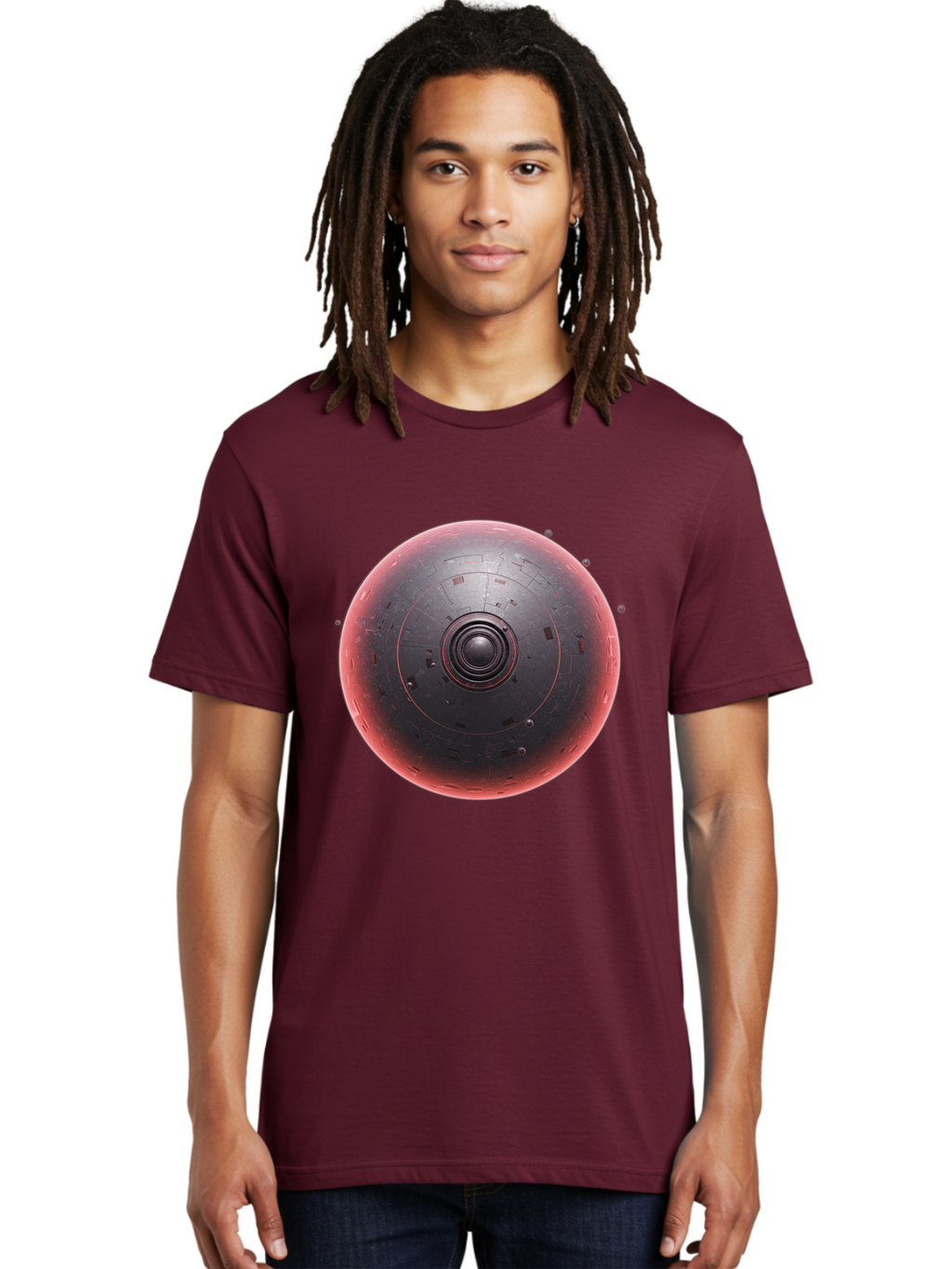 Death-Star Men'S Graphic Tee, 100% Cotton, Comfortable Casual Summer Wear, Machine Washable, Death Star, Star Wars, Space Station, Iconic Design, Futuristic Technology, Spherical Shape, Dark Side, Sci-Fi, Pop Culture Baa442
