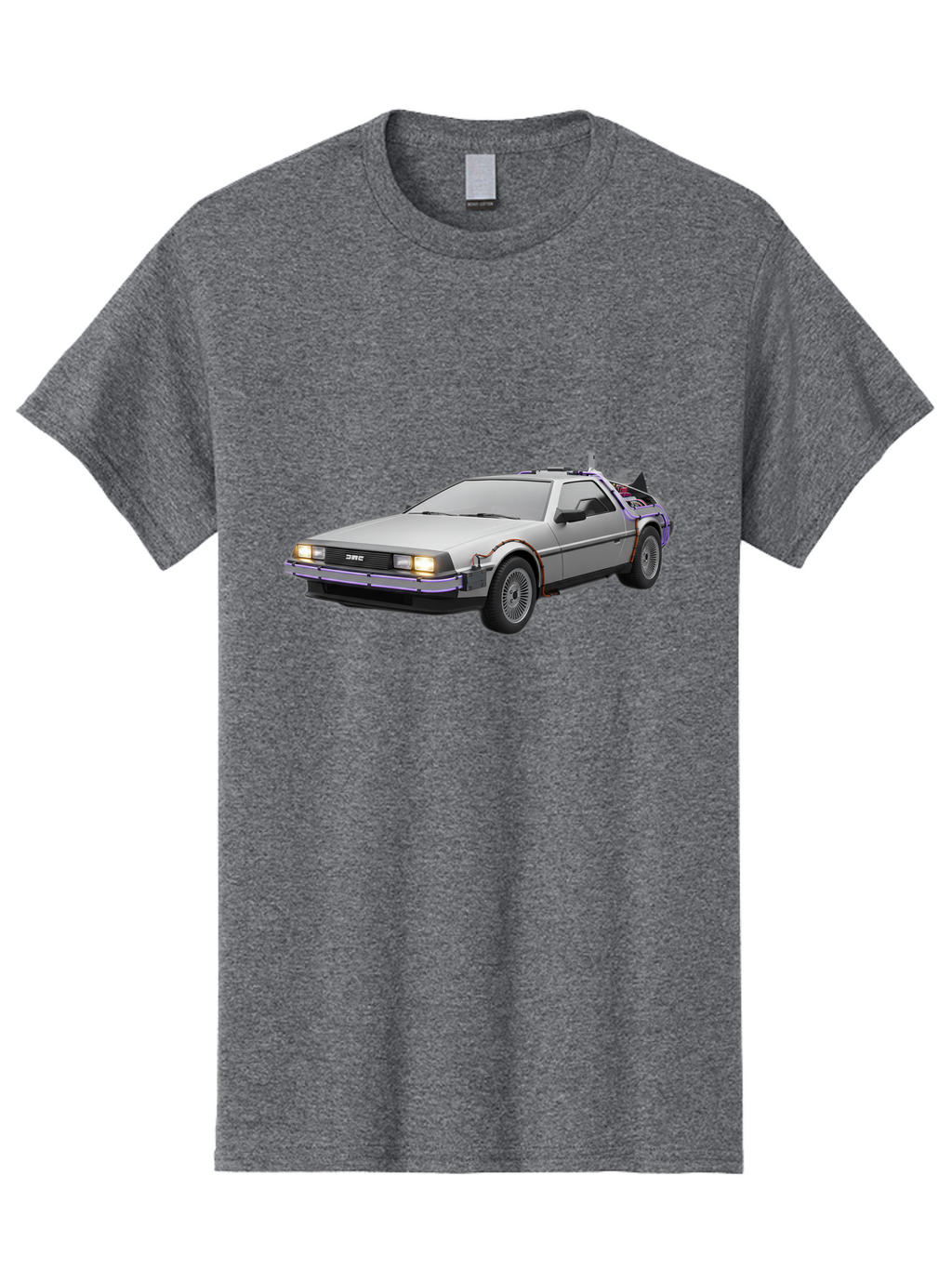 Delorean-Dmc-12 Men'S Graphic Tee, 100% Cotton, Comfortable Casual Summer Wear, Machine Washable, Delorean Dmc-12 Car, Futuristic Automobile, Time-Traveling Vehicle, Stainless Steel Body, Gull-Wing Doors, Classic Movie Prop, Baa444