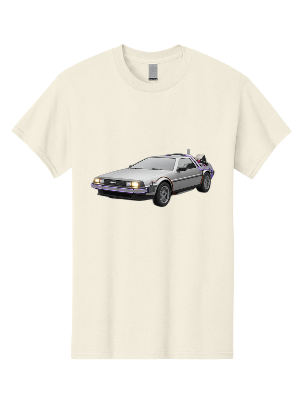 Delorean-Dmc-12 Men'S Graphic Tee, 100% Cotton, Comfortable Casual Summer Wear, Machine Washable, Delorean Dmc-12 Car, Futuristic Automobile, Time-Traveling Vehicle, Stainless Steel Body, Gull-Wing Doors, Classic Movie Prop, Baa444