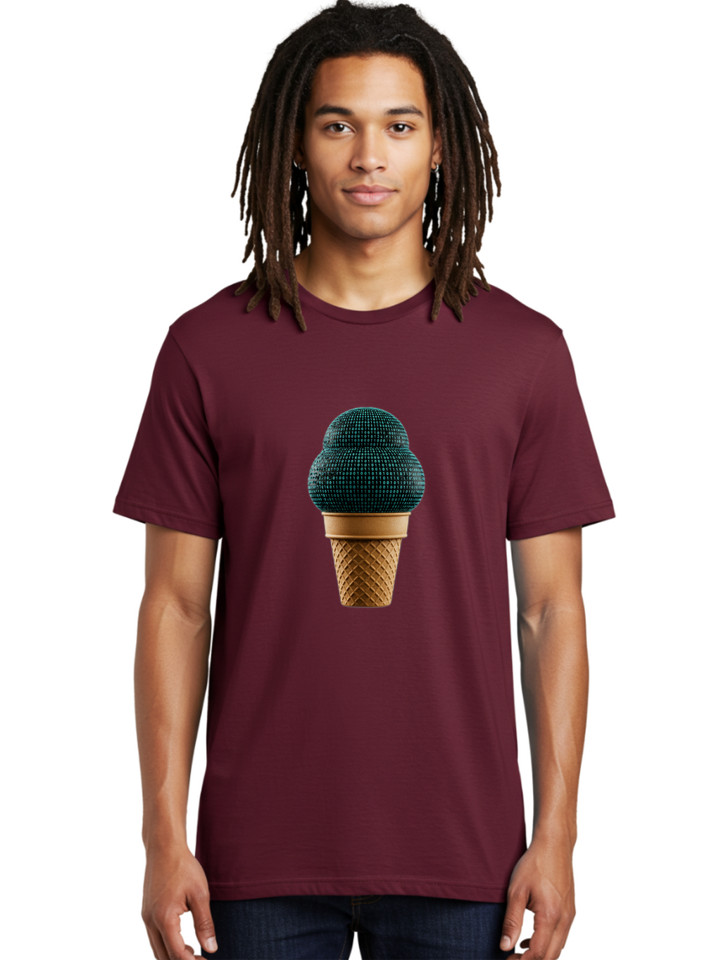 Disco-Ball-Ice-Cream Men'S Graphic Tee, 100% Cotton, Comfortable Casual Summer Wear, Machine Washable, Disco Ball Ice Cream, Luxury Ice Cream, Glamorous Dessert, Unique Ice Cream, Ice Cream Cone, Waffle Cone, Disco-Themed Treat, Baa451