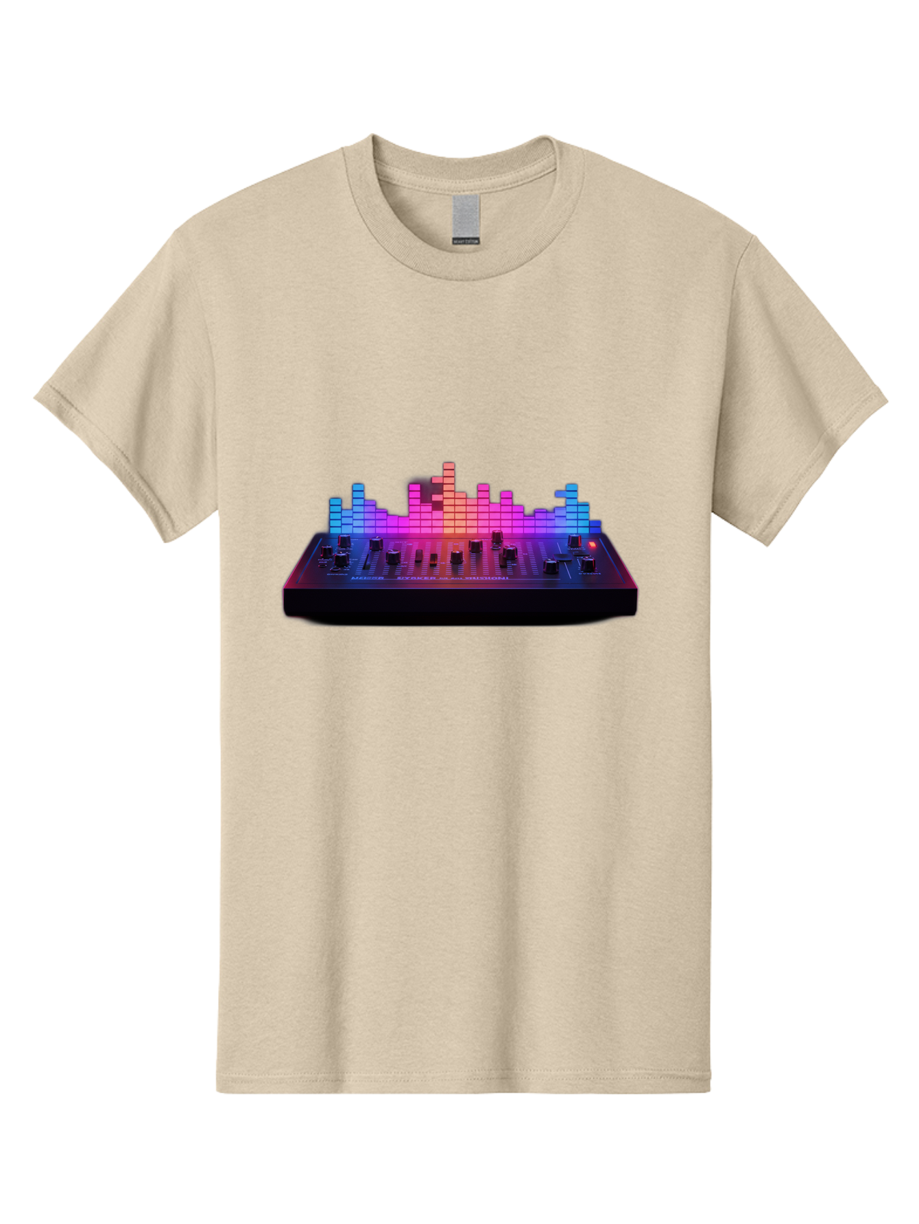 Dj-Controller Men'S Graphic Tee, 100% Cotton, Comfortable Casual Summer Wear, Machine Washable, Dj Equipment, Music Production, Sound Mixer, Audio Technology, Electronic Dance Music, Beat Matching, Dj Software, Music Creation, Sound Waves Baa453