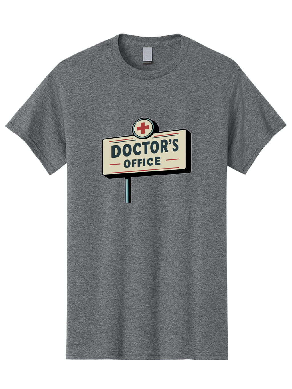 Doctor-S-Office-2 Men'S Graphic Tee, 100% Cotton, Comfortable Casual Summer Wear, Machine Washable, Doctor'S Office Sign, Medical Symbol, Red Cross, Healthcare Signage, Medical Office Indicator, Healthcare Services, Medical Facilities Baa477