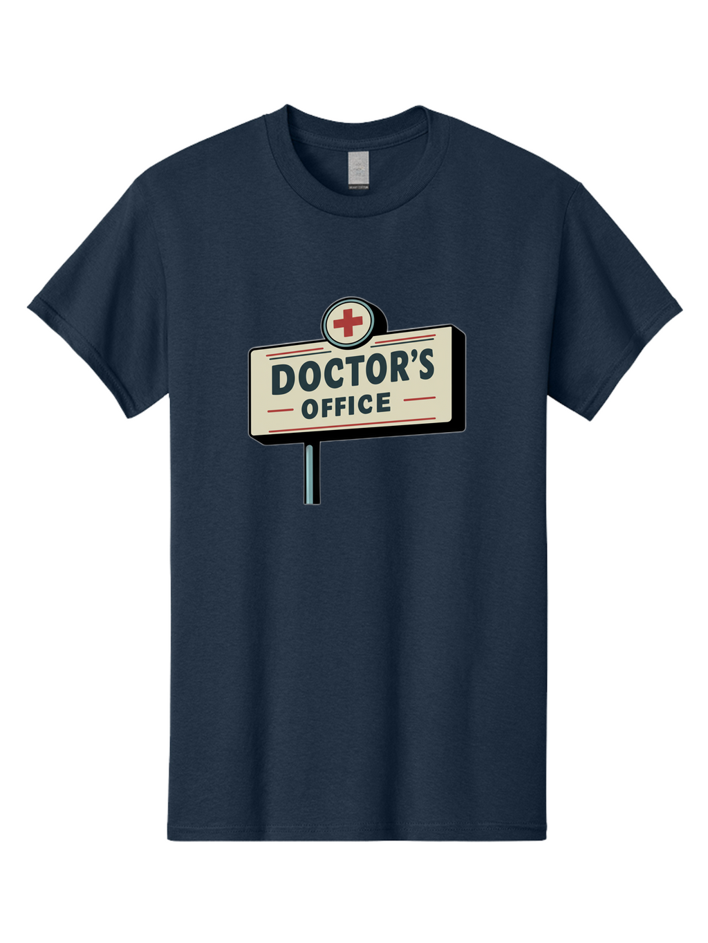 Doctor-S-Office-2 Men'S Graphic Tee, 100% Cotton, Comfortable Casual Summer Wear, Machine Washable, Doctor'S Office Sign, Medical Symbol, Red Cross, Healthcare Signage, Medical Office Indicator, Healthcare Services, Medical Facilities Baa477