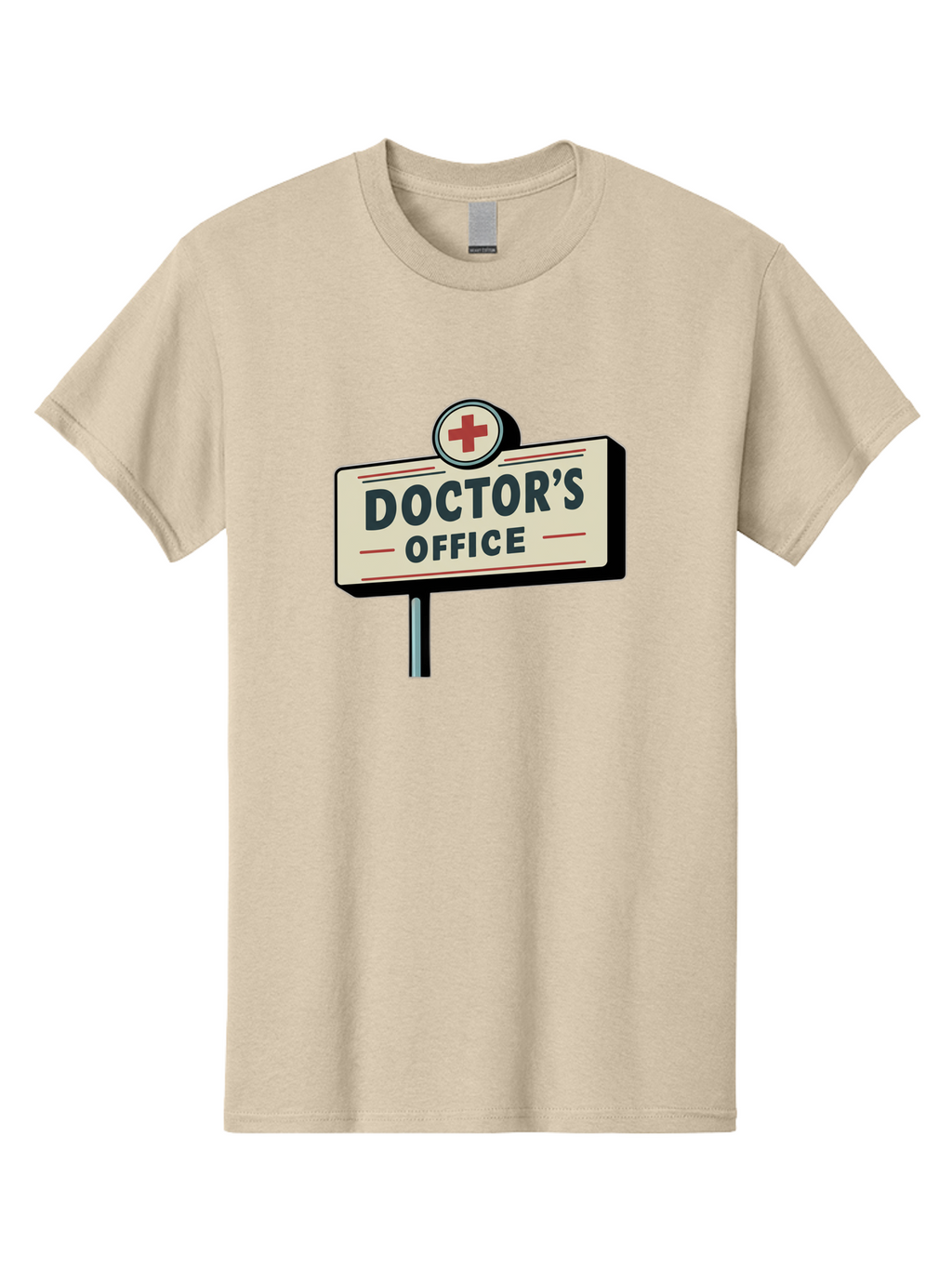 Doctor-S-Office-2 Men'S Graphic Tee, 100% Cotton, Comfortable Casual Summer Wear, Machine Washable, Doctor'S Office Sign, Medical Symbol, Red Cross, Healthcare Signage, Medical Office Indicator, Healthcare Services, Medical Facilities Baa477