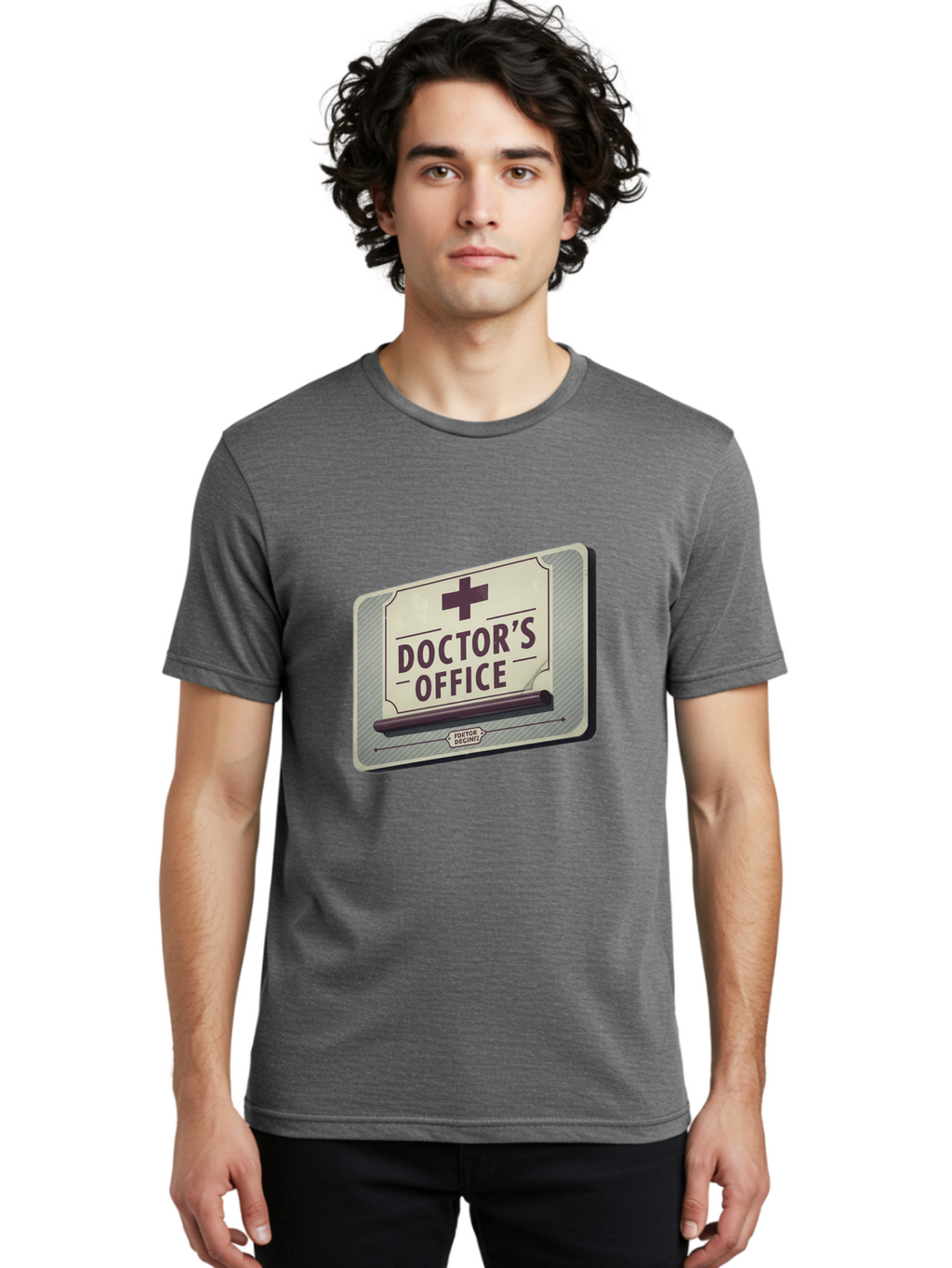 Doctor-S-Office-3 Men'S Graphic Tee, 100% Cotton, Comfortable Casual Summer Wear, Machine Washable, Doctor'S Office Sign, Medical Symbol, Medical Cross, Vintage Sign, Retro Style, Medical Signage, Healthcare Icon, Doctor'S Office, Tatort Deko Baa478