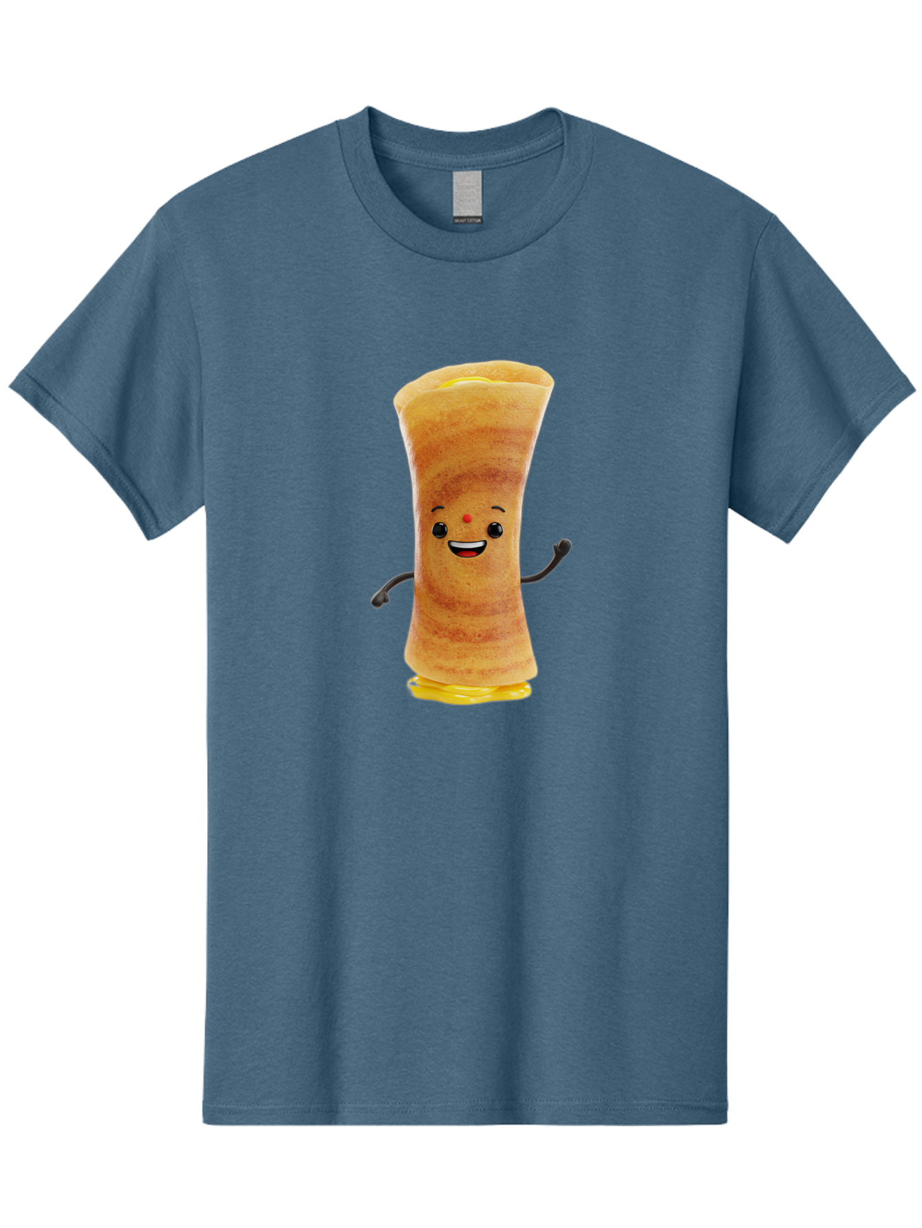Dosa-Baby Men'S Graphic Tee, 100% Cotton, Comfortable Casual Summer Wear, Machine Washable, Indian Dessert, Jalebi Character, Cartoon Jalebi, Indian Sweet, Orange Treat, Smiling Jalebi, Crispy Dessert, Festive Food, Sweet Delight, Happy Food Baa537