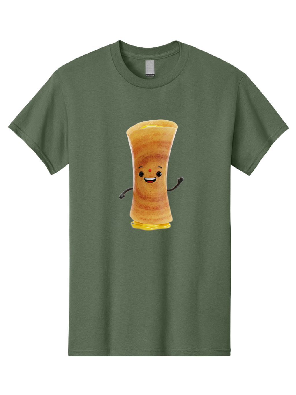 Dosa-Baby Men'S Graphic Tee, 100% Cotton, Comfortable Casual Summer Wear, Machine Washable, Indian Dessert, Jalebi Character, Cartoon Jalebi, Indian Sweet, Orange Treat, Smiling Jalebi, Crispy Dessert, Festive Food, Sweet Delight, Happy Food Baa537