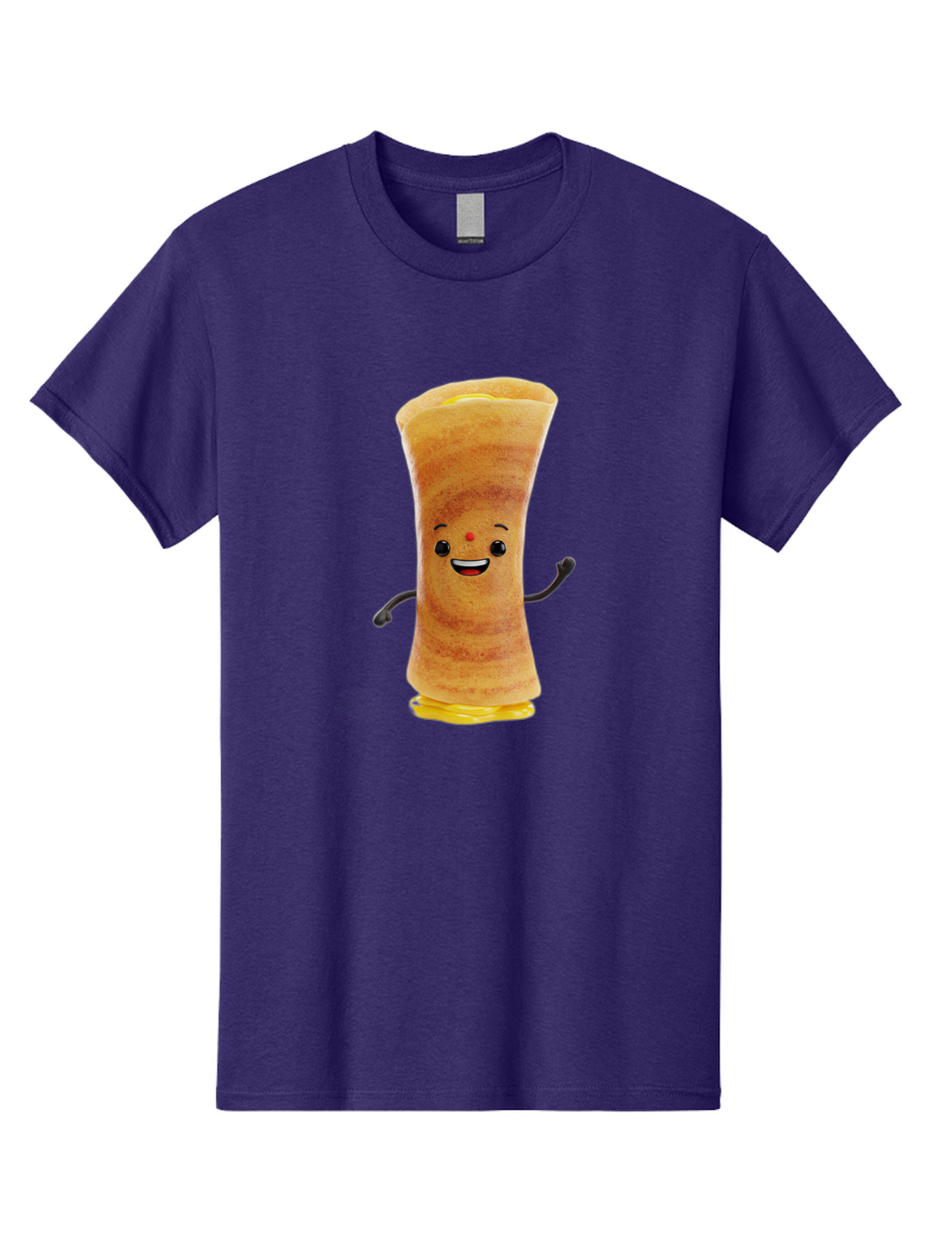 Dosa-Baby Men'S Graphic Tee, 100% Cotton, Comfortable Casual Summer Wear, Machine Washable, Indian Dessert, Jalebi Character, Cartoon Jalebi, Indian Sweet, Orange Treat, Smiling Jalebi, Crispy Dessert, Festive Food, Sweet Delight, Happy Food Baa537