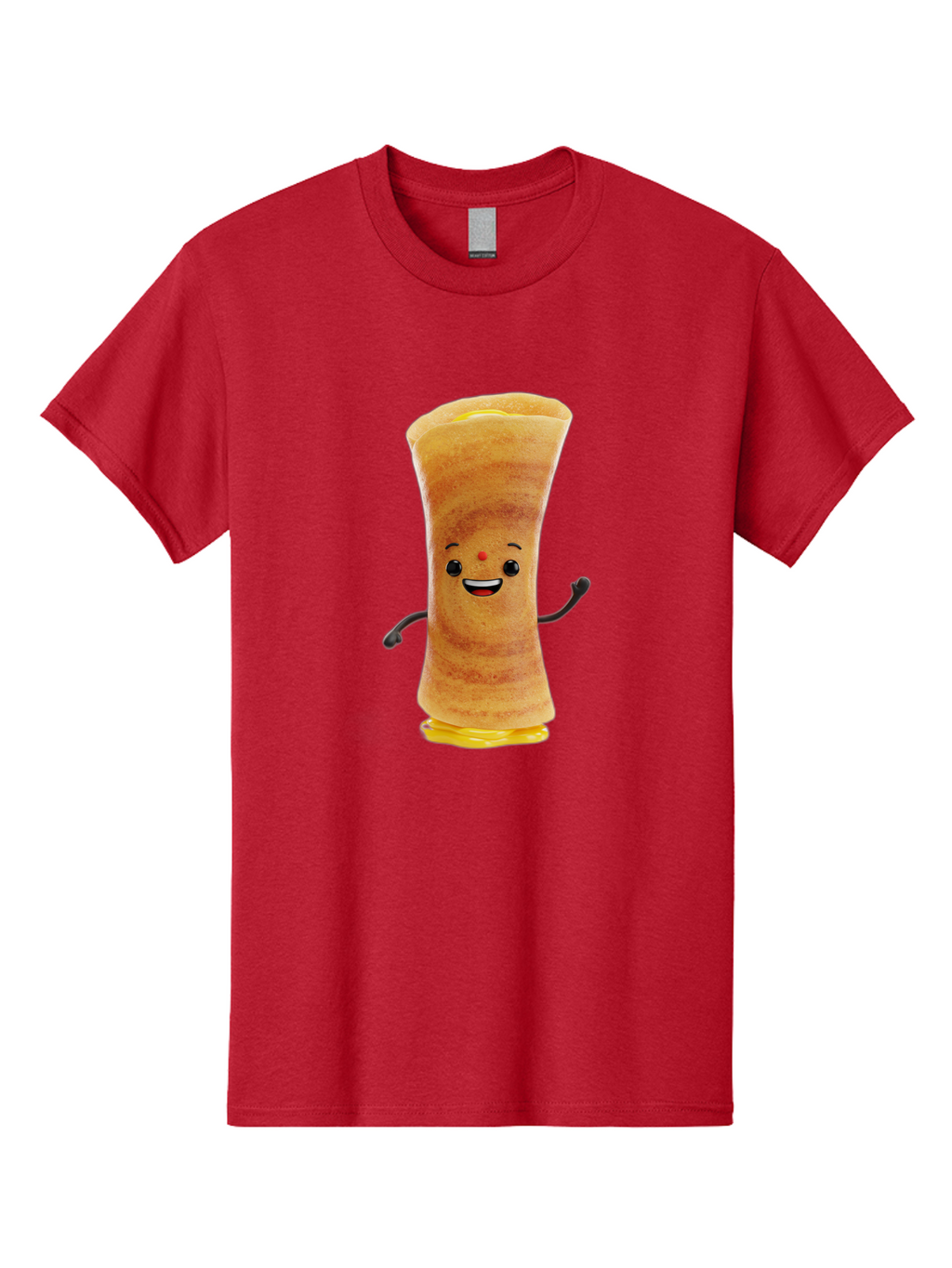 Dosa-Baby Men'S Graphic Tee, 100% Cotton, Comfortable Casual Summer Wear, Machine Washable, Indian Dessert, Jalebi Character, Cartoon Jalebi, Indian Sweet, Orange Treat, Smiling Jalebi, Crispy Dessert, Festive Food, Sweet Delight, Happy Food Baa537