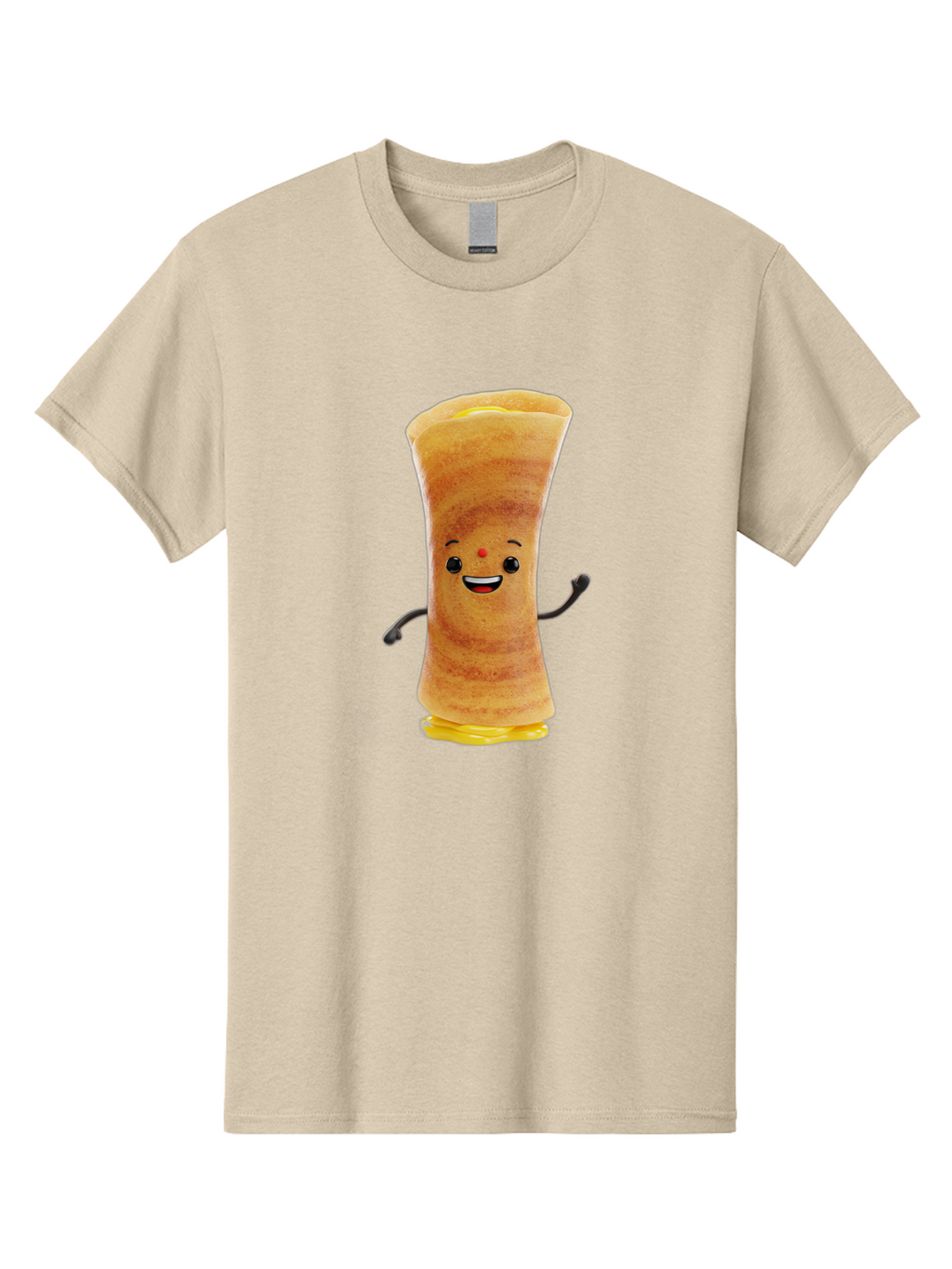Dosa-Baby Men'S Graphic Tee, 100% Cotton, Comfortable Casual Summer Wear, Machine Washable, Indian Dessert, Jalebi Character, Cartoon Jalebi, Indian Sweet, Orange Treat, Smiling Jalebi, Crispy Dessert, Festive Food, Sweet Delight, Happy Food Baa537