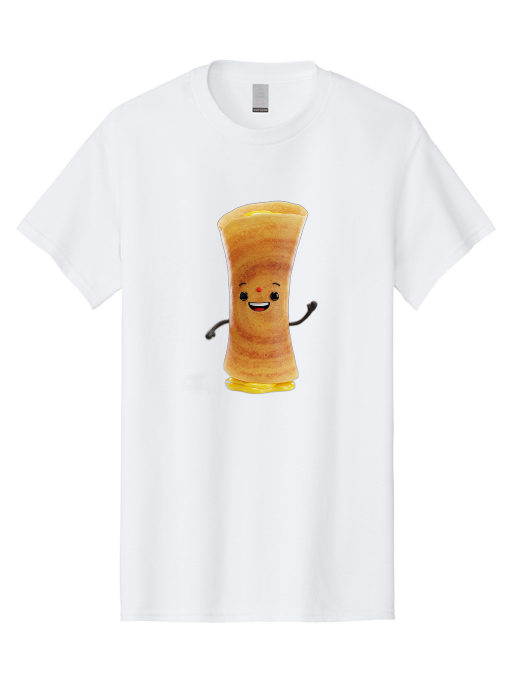 Dosa-Baby Men'S Graphic Tee, 100% Cotton, Comfortable Casual Summer Wear, Machine Washable, Indian Dessert, Jalebi Character, Cartoon Jalebi, Indian Sweet, Orange Treat, Smiling Jalebi, Crispy Dessert, Festive Food, Sweet Delight, Happy Food Baa537