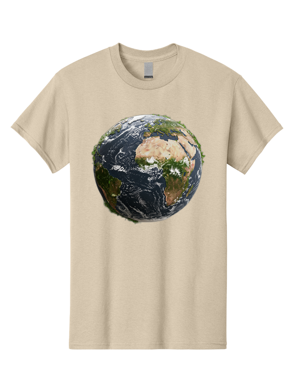 Earth-1 Men'S Graphic Tee, 100% Cotton, Comfortable Casual Summer Wear, Machine Washable, Globe Showing Africa And Europe, Earth From Space, Global Map, Planet Earth, World Geography, International Relations, Global Unity, Earth'S Beauty Baa572