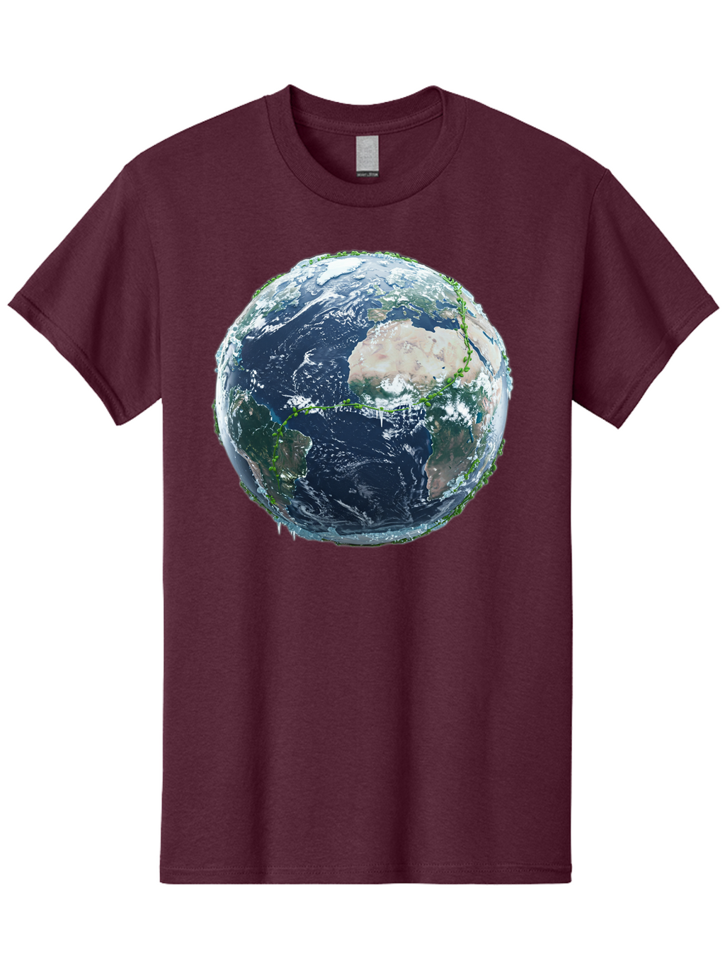 Earth-Globe-4 Men'S Graphic Tee, 100% Cotton, Comfortable Casual Summer Wear, Machine Washable, Globe Showing North America, Earth From Space, Global View, Planet Earth, International Map, World Geography, Satellite Imagery Baa579