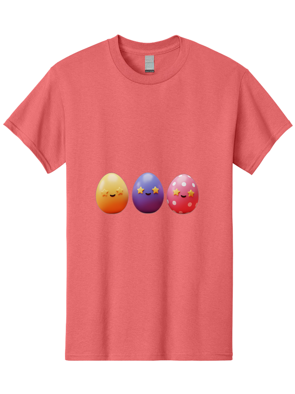 Easter-Eggs-2 Men'S Graphic Tee, 100% Cotton, Comfortable Casual Summer Wear, Machine Washable, Colorful Easter Eggs, Cartoon Eggs, Happy Faces, Smiling Eggs, Festive Decorations, Easter Celebration, Spring Theme, Vibrant Colors, Baa607