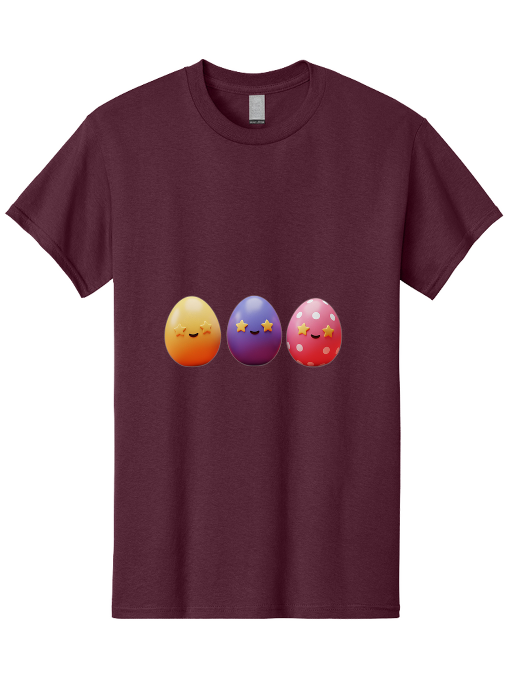 Easter-Eggs-2 Men'S Graphic Tee, 100% Cotton, Comfortable Casual Summer Wear, Machine Washable, Colorful Easter Eggs, Cartoon Eggs, Happy Faces, Smiling Eggs, Festive Decorations, Easter Celebration, Spring Theme, Vibrant Colors, Baa607