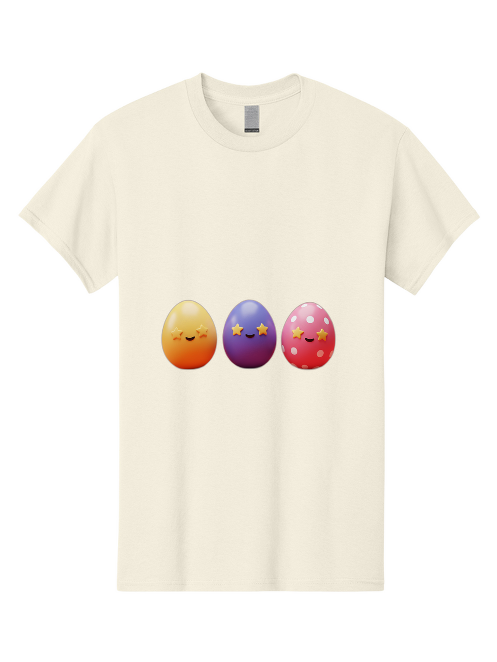 Easter-Eggs-2 Men'S Graphic Tee, 100% Cotton, Comfortable Casual Summer Wear, Machine Washable, Colorful Easter Eggs, Cartoon Eggs, Happy Faces, Smiling Eggs, Festive Decorations, Easter Celebration, Spring Theme, Vibrant Colors, Baa607