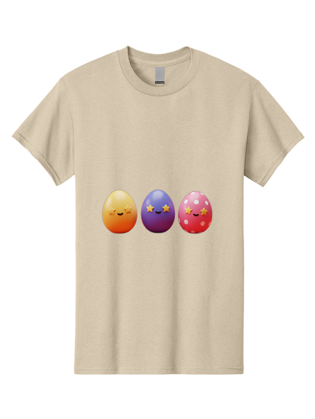 Easter-Eggs-2 Men'S Graphic Tee, 100% Cotton, Comfortable Casual Summer Wear, Machine Washable, Colorful Easter Eggs, Cartoon Eggs, Happy Faces, Smiling Eggs, Festive Decorations, Easter Celebration, Spring Theme, Vibrant Colors, Baa607