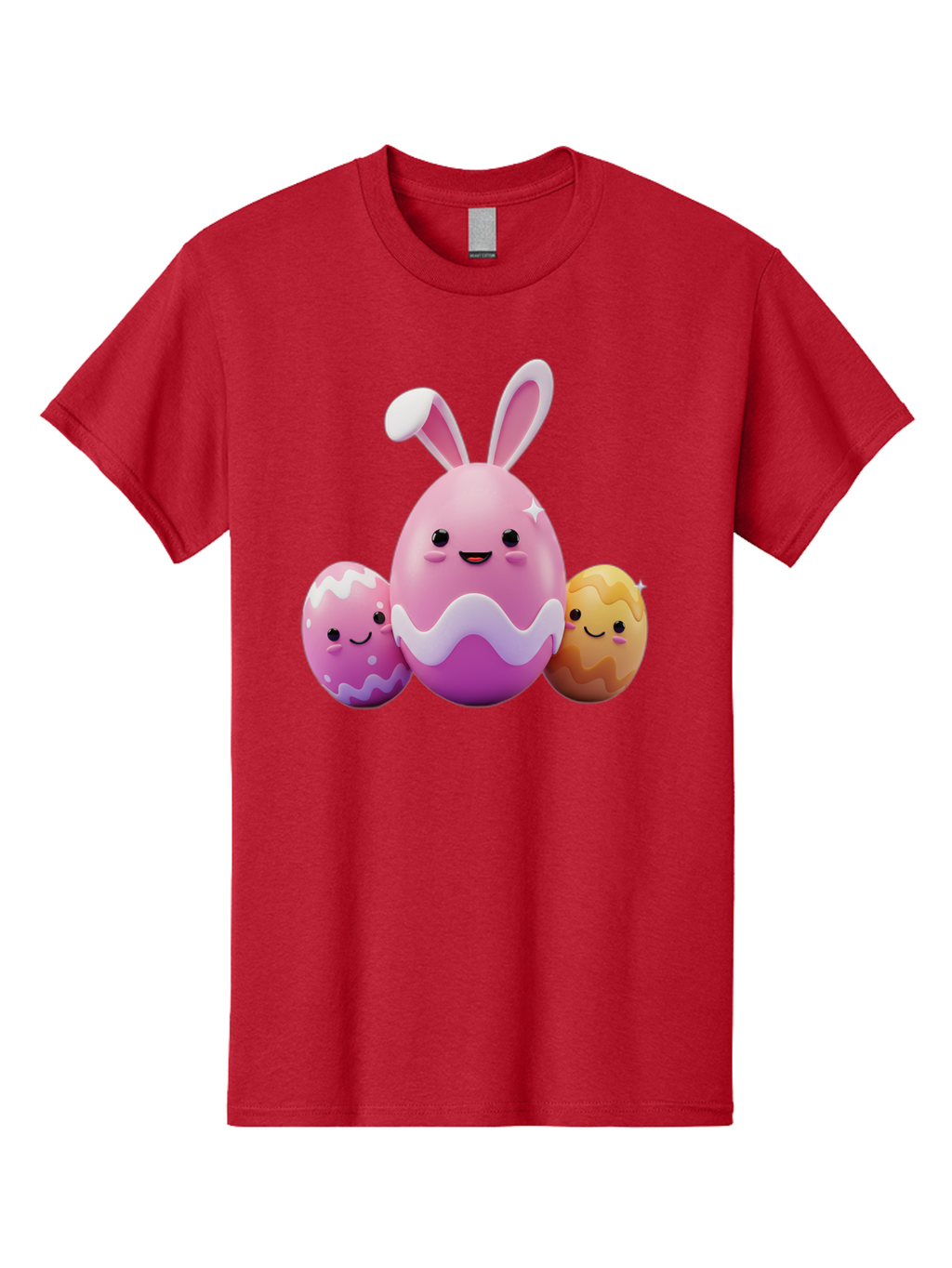 Easter-Eggs-6 Men'S Graphic Tee, 100% Cotton, Comfortable Casual Summer Wear, Machine Washable, Cartoon Easter Eggs, Easter Bunny Egg, Happy Easter, Easter Egg Hunt, Colorful Eggs, Decorated Eggs, Spring Season, Cute Characters, Smiling Faces Baa611