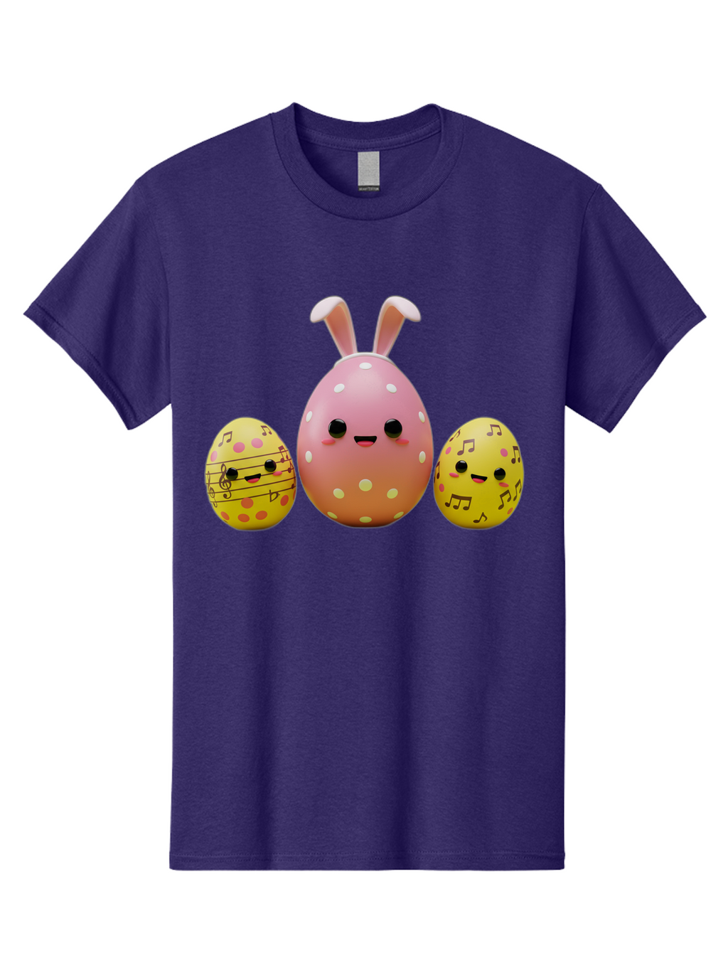 Easter-Eggs-7 Men'S Graphic Tee, 100% Cotton, Comfortable Casual Summer Wear, Machine Washable, Easter Eggs, Cartoon Characters, Funny Faces, Musical Notes, Pastel Colors, Easter Theme, Holiday Decorations, Cute Eggs, Bunny Ears, Smiley Faces, Baa612