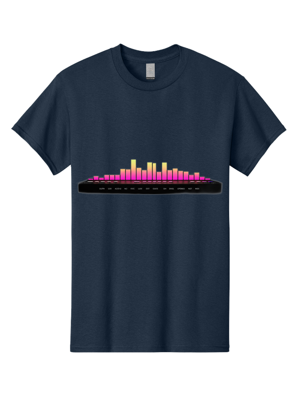 Equalizer-1 Men'S Graphic Tee, 100% Cotton, Comfortable Casual Summer Wear, Machine Washable, Equalizer Bars, Sound Wave, Music Visualizer, Audio Spectrum, Frequency Bars, Sound Levels, Music Production, Signal Processing Baa647