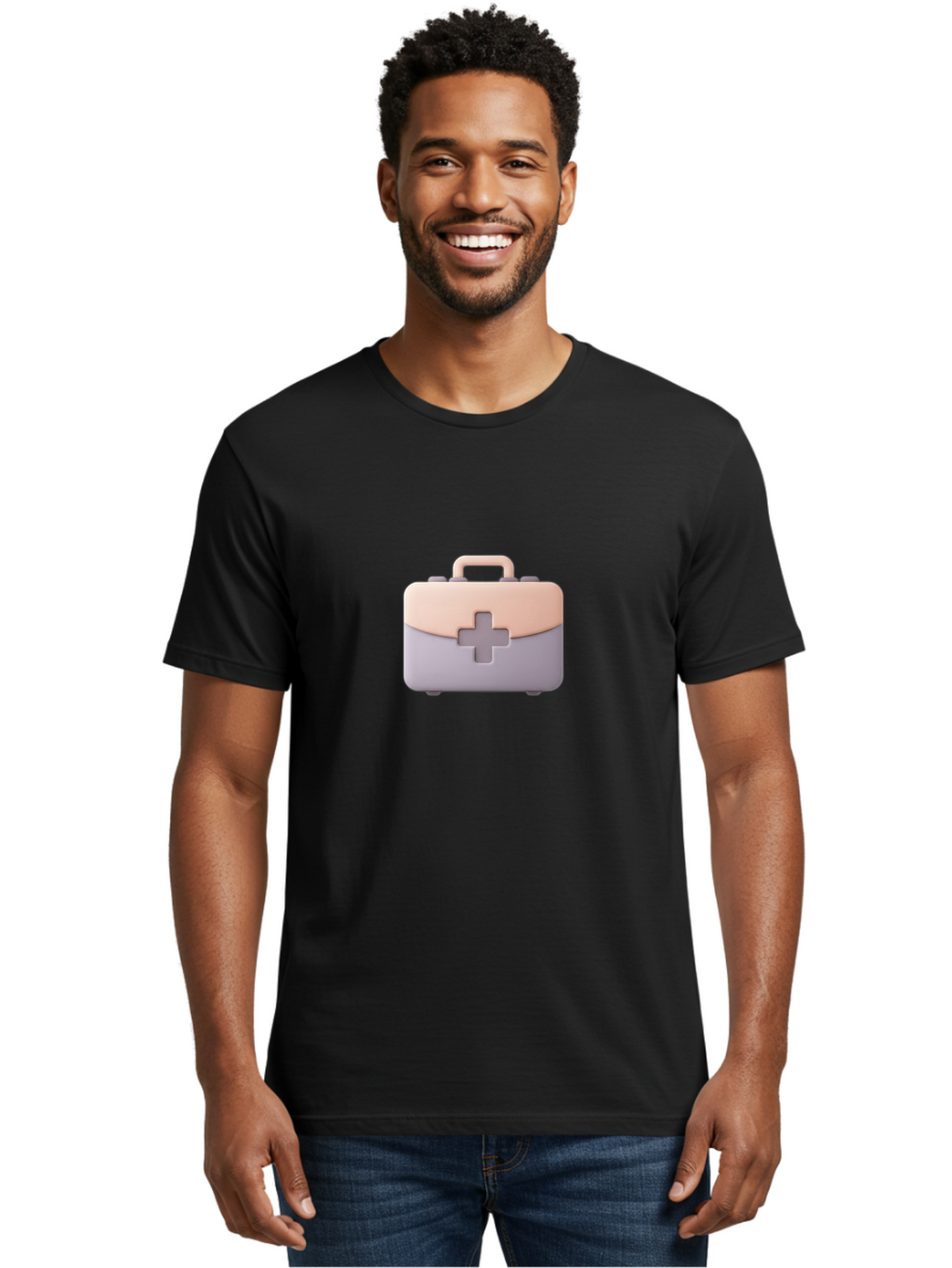 First-Aid-Kit-10 Men'S Graphic Tee, 100% Cotton, Comfortable Casual Summer Wear, Machine Washable, First Aid Kit, Medical Supplies, Health Care, Emergency Preparedness, Injury Care, Medical Cross, Health Icon, Emergency Kit, Medical Aid, Baa673
