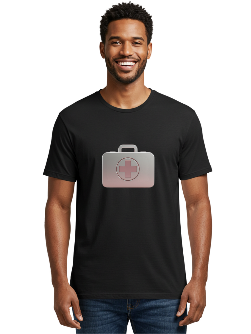 First-Aid-Kit-11 Men'S Graphic Tee, 100% Cotton, Comfortable Casual Summer Wear, Machine Washable, First Aid Kit, Medical Cross, Healthcare Symbol, Emergency Preparedness, Medical Supplies, Health And Wellness, Safety Kit Baa674