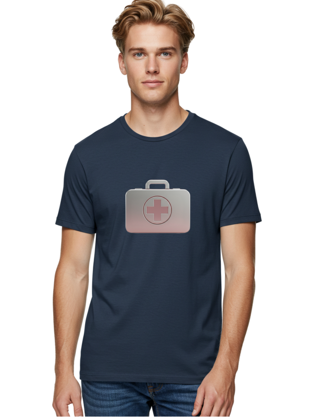 First-Aid-Kit-11 Men'S Graphic Tee, 100% Cotton, Comfortable Casual Summer Wear, Machine Washable, First Aid Kit, Medical Cross, Healthcare Symbol, Emergency Preparedness, Medical Supplies, Health And Wellness, Safety Kit Baa674