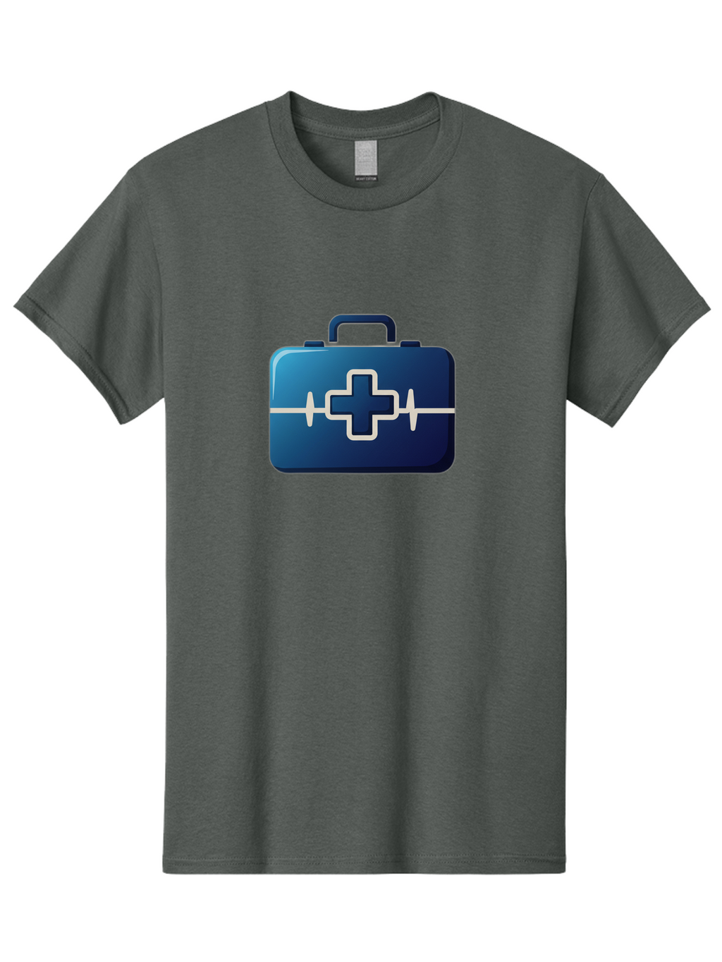 First-Aid-Kit-12 Men'S Graphic Tee, 100% Cotton, Comfortable Casual Summer Wear, Machine Washable, First Aid Kit, Medical Cross, Health Care, Emergency Kit, Medical Supplies, Health Symbol, Medical Aid, Heartbeat Baa675