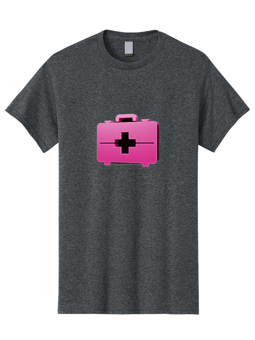 First-Aid-Kit-5 Men'S Graphic Tee, 100% Cotton, Comfortable Casual Summer Wear, Machine Washable, Pink First Aid Kit, Medical Supplies, Health Care, Emergency Kit, Black Cross Symbol, Medical Emergency, First Aid Supplies Baa679