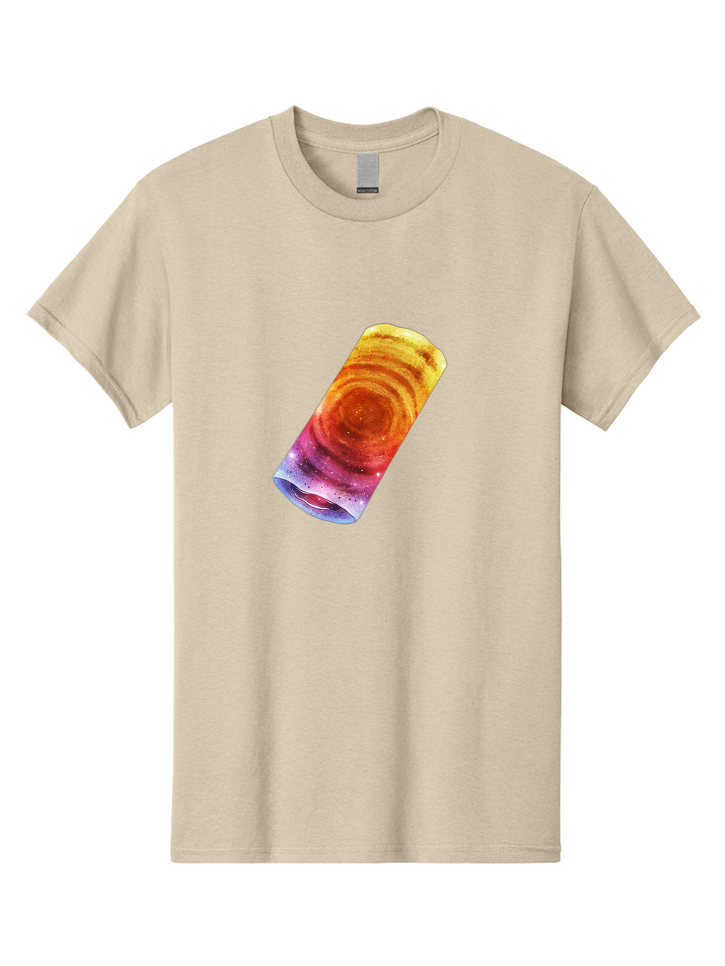 Galaxy-Dosa Men'S Graphic Tee, 100% Cotton, Comfortable Casual Summer Wear, Machine Washable, Cinnamon Swirl Pastry, Sweet Treat, Baked Goods, Delicious Dessert, Swirly Design, Orange And Purple Hues, Sweet Aroma, Tasty Pastry Baa706