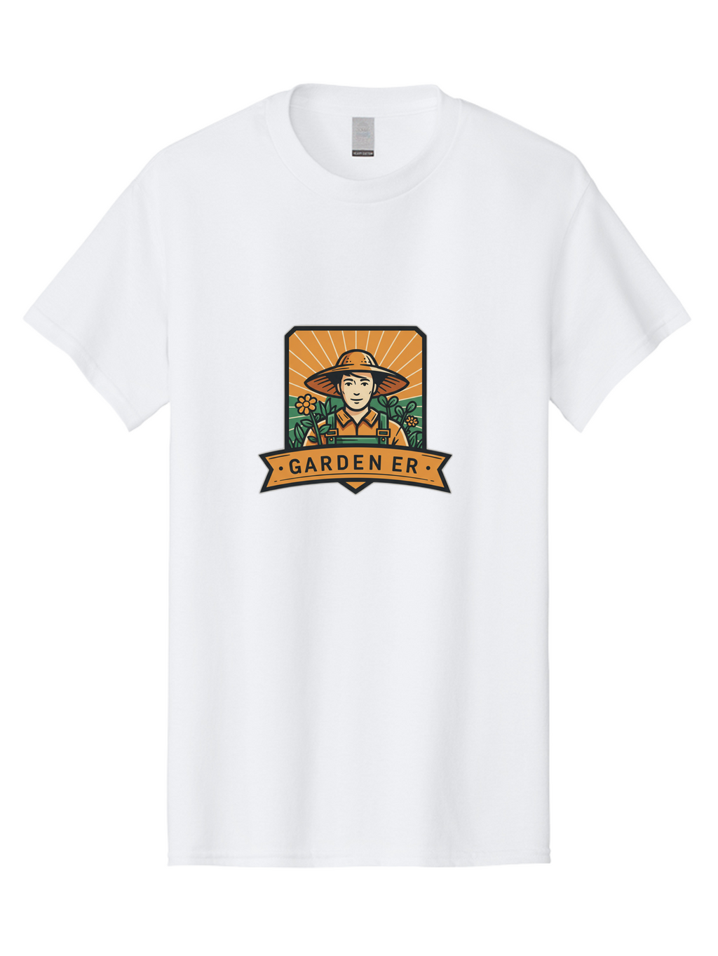 Garden-Er Men'S Graphic Tee, 100% Cotton, Comfortable Casual Summer Wear, Machine Washable, Gardener With Hat, Gardening Tools, Flowers In Bloom, Sun Rising, Gardening Lifestyle, Outdoor Activities, Gardening Logo, Eco-Friendly Gardening Baa709